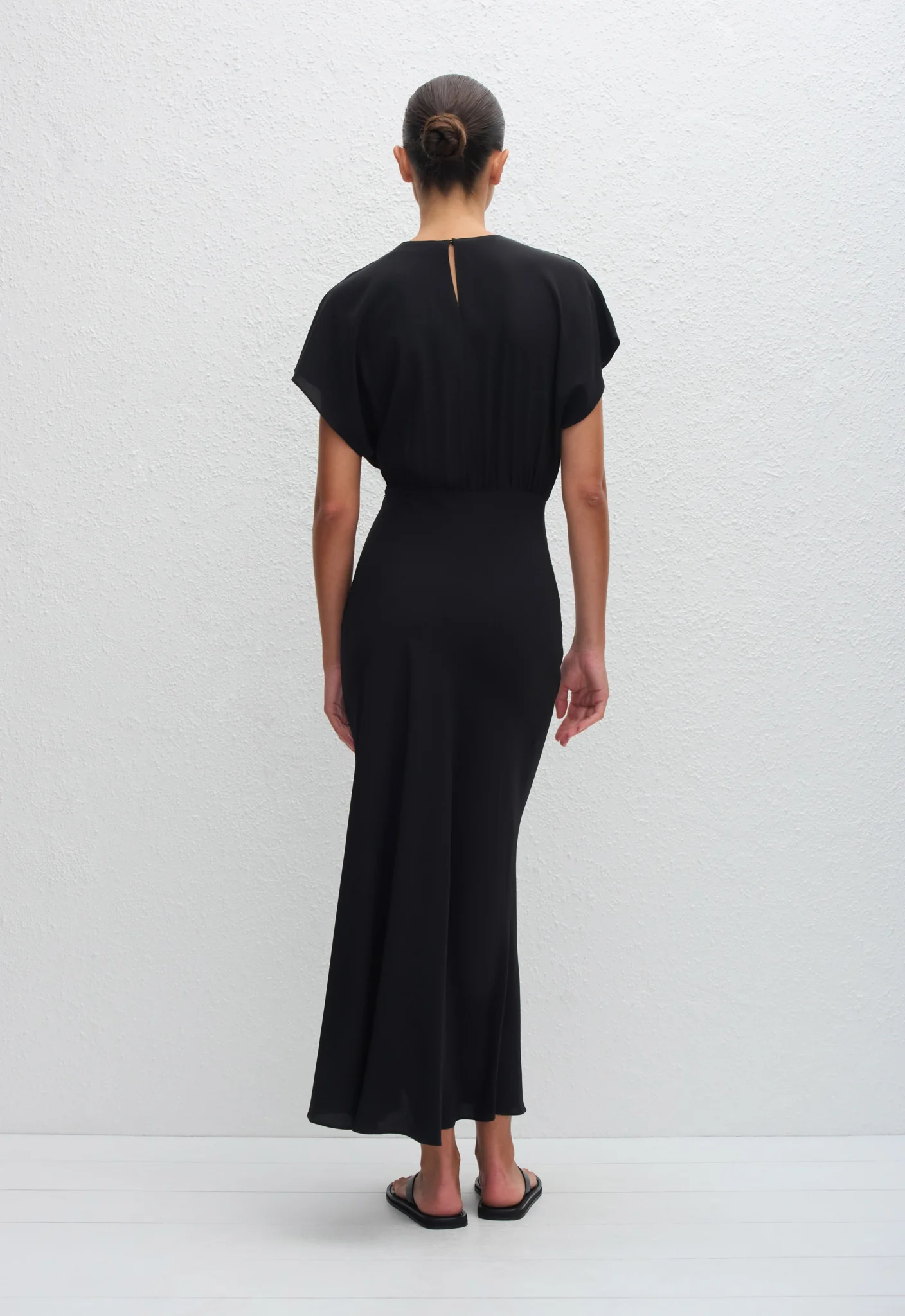 Bias Midi Tee Dress - Black - Image 4