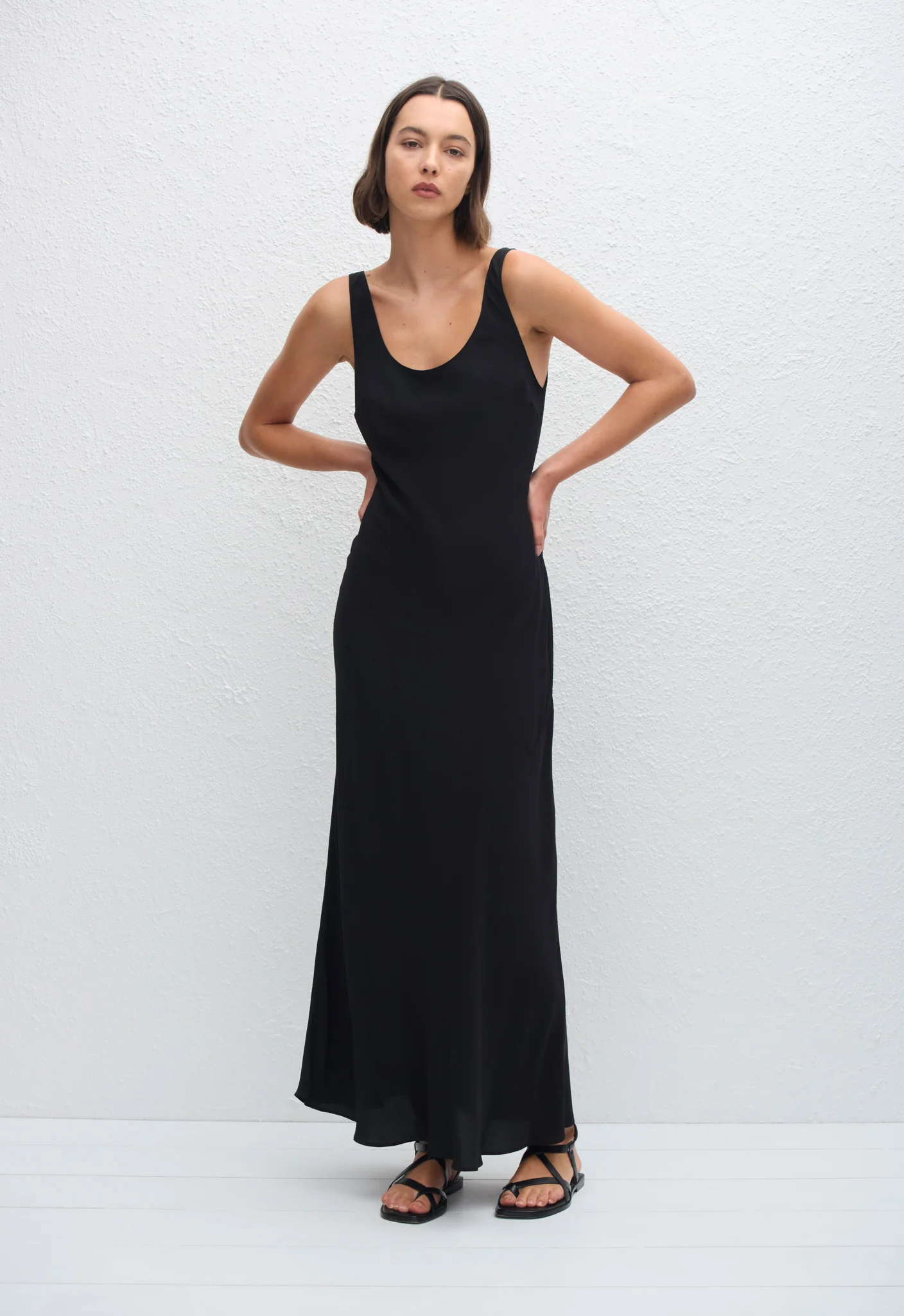 Bias Tank Dress - Black