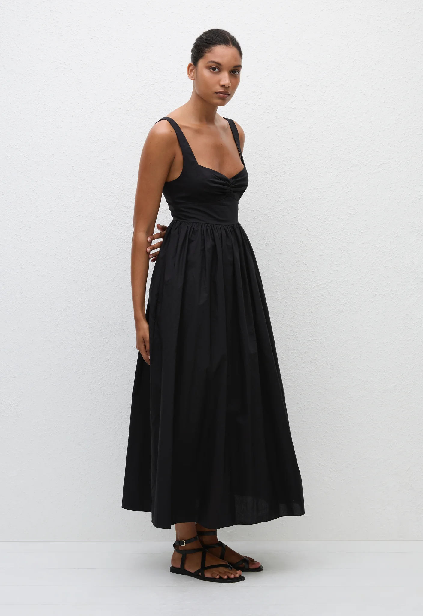Bralette Midi Dress - Black - Image 2