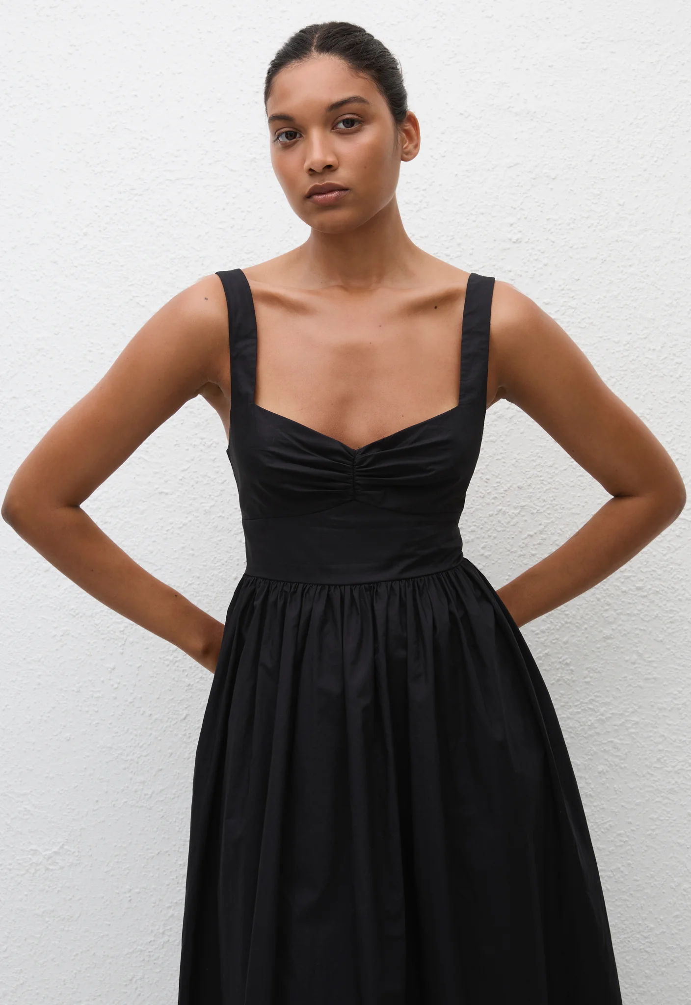 Bralette Midi Dress - Black - Image 3