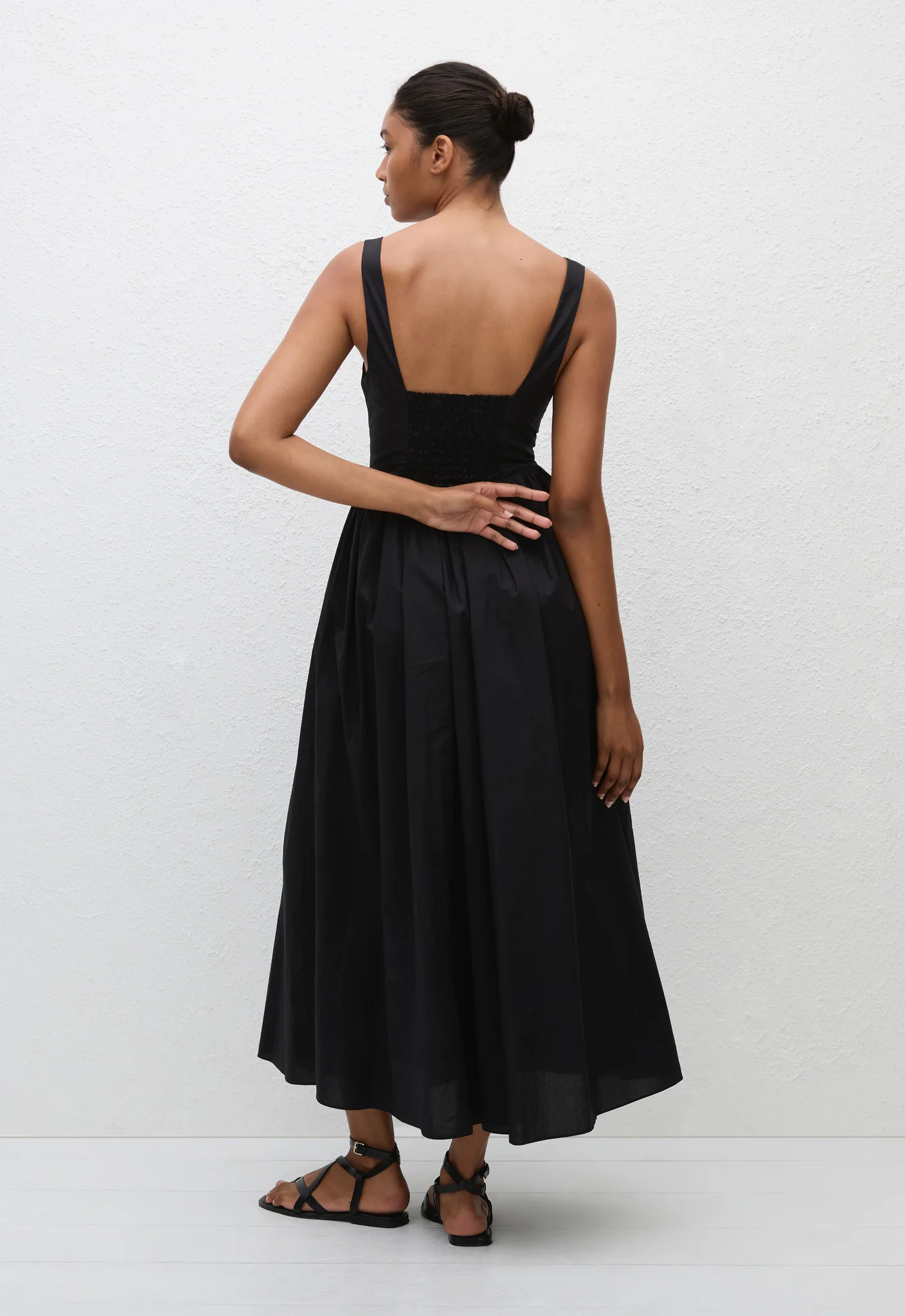 Bralette Midi Dress - Black - Image 4