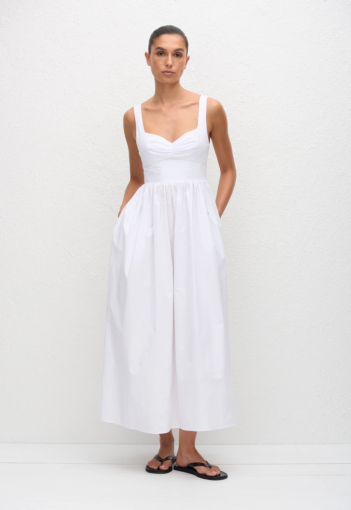 Bralette Midi Dress - White