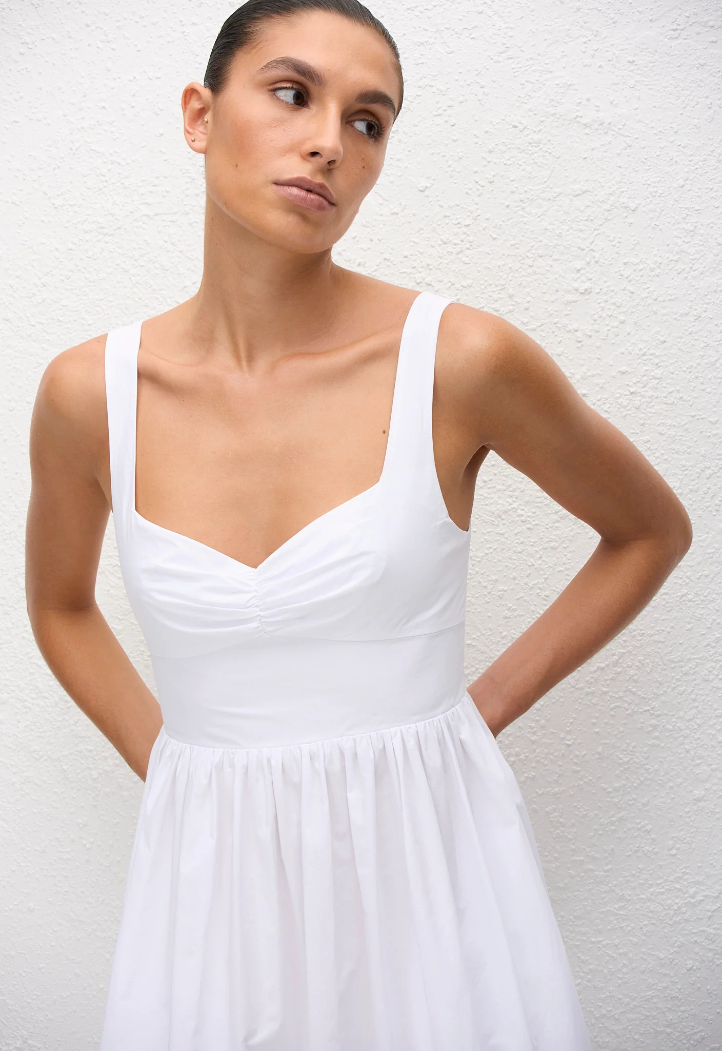 Bralette Midi Dress - White - Image 2