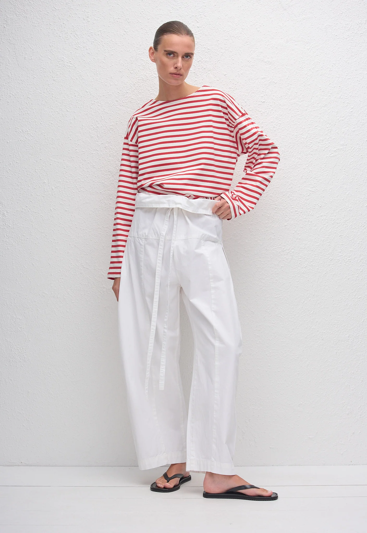 Breton Stripe Tee - Red/White - Image 3