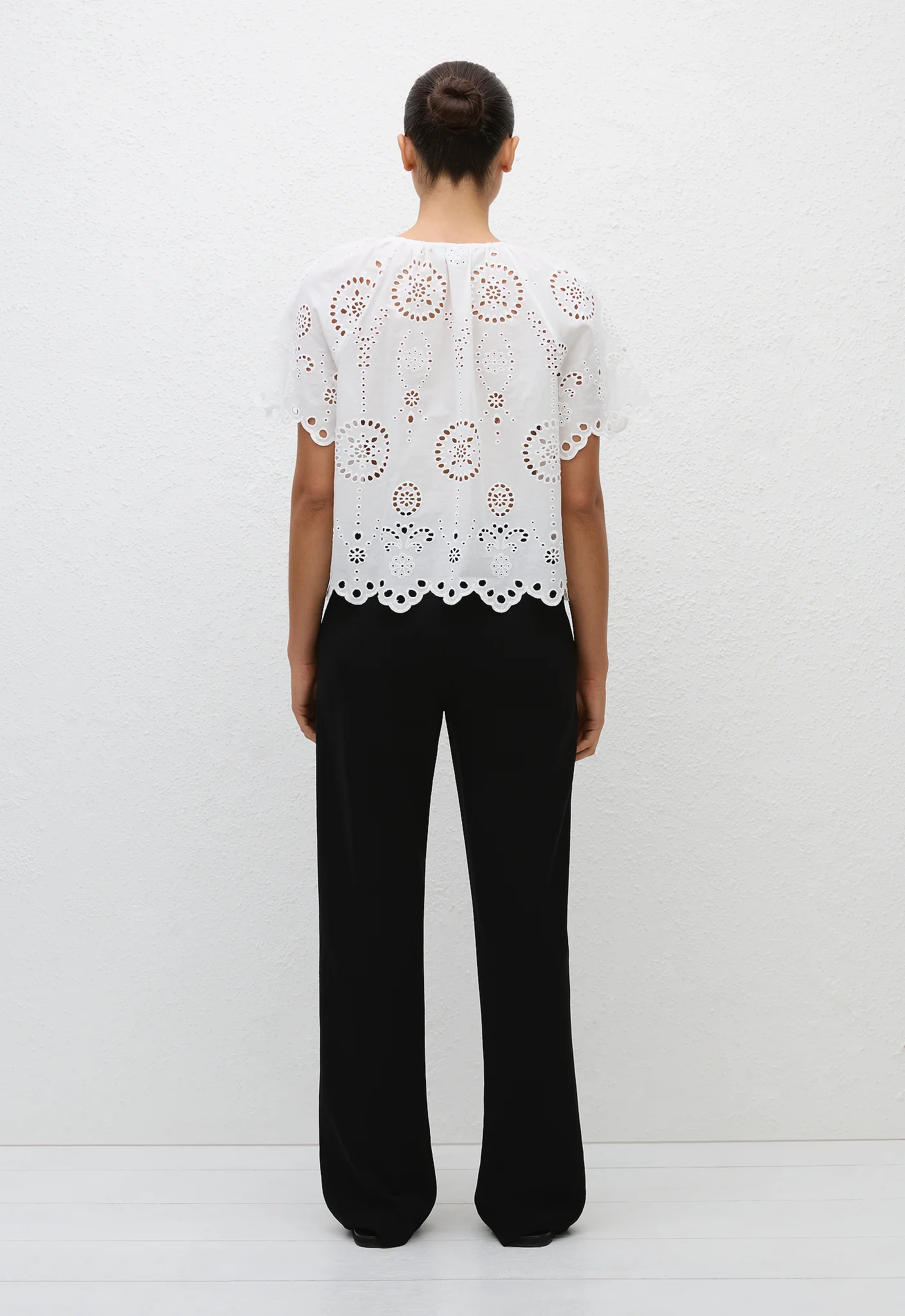 Broderie Blouse - White - Image 3