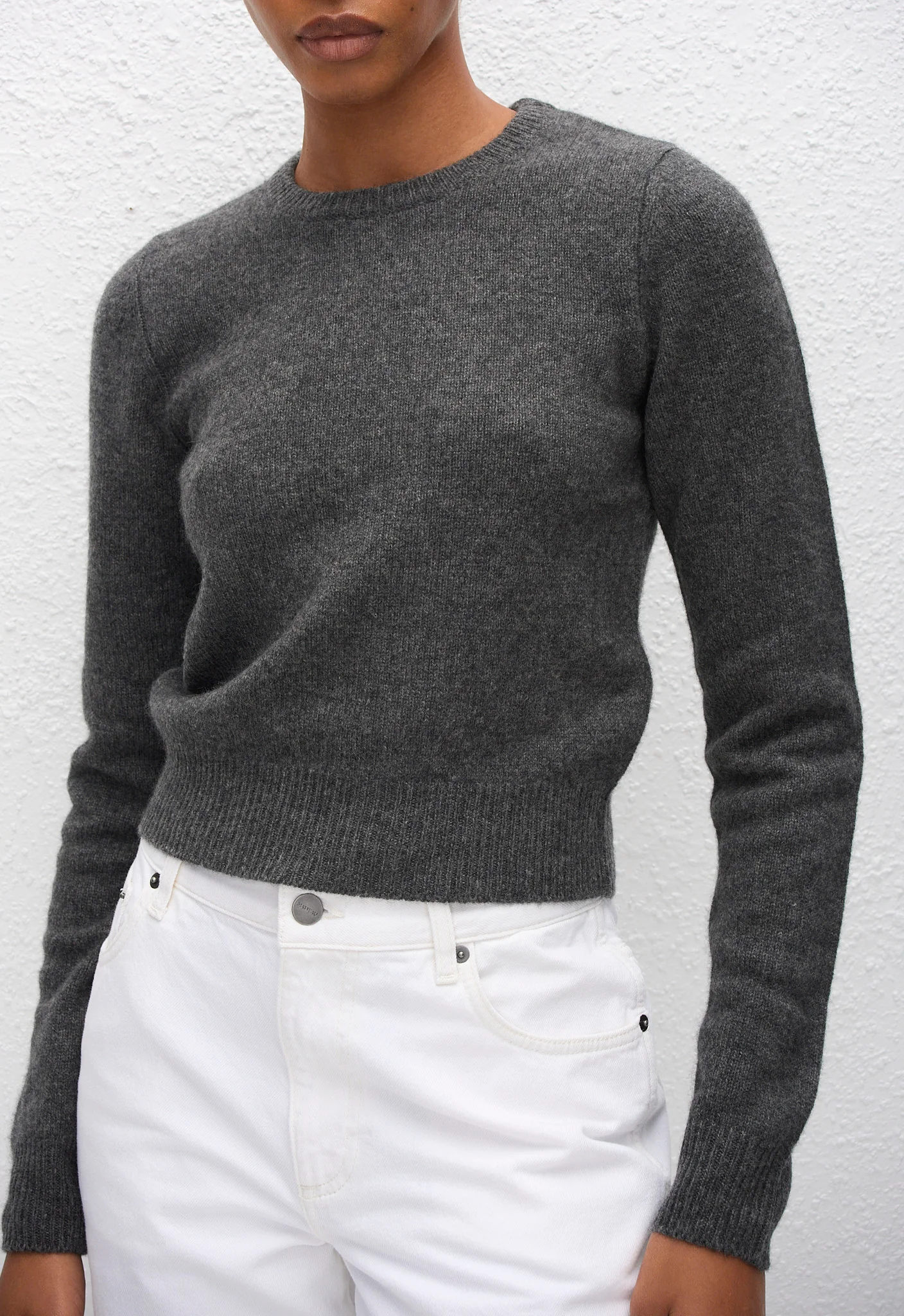 Cashmere Baby Sweater - Charcoal - Image 3