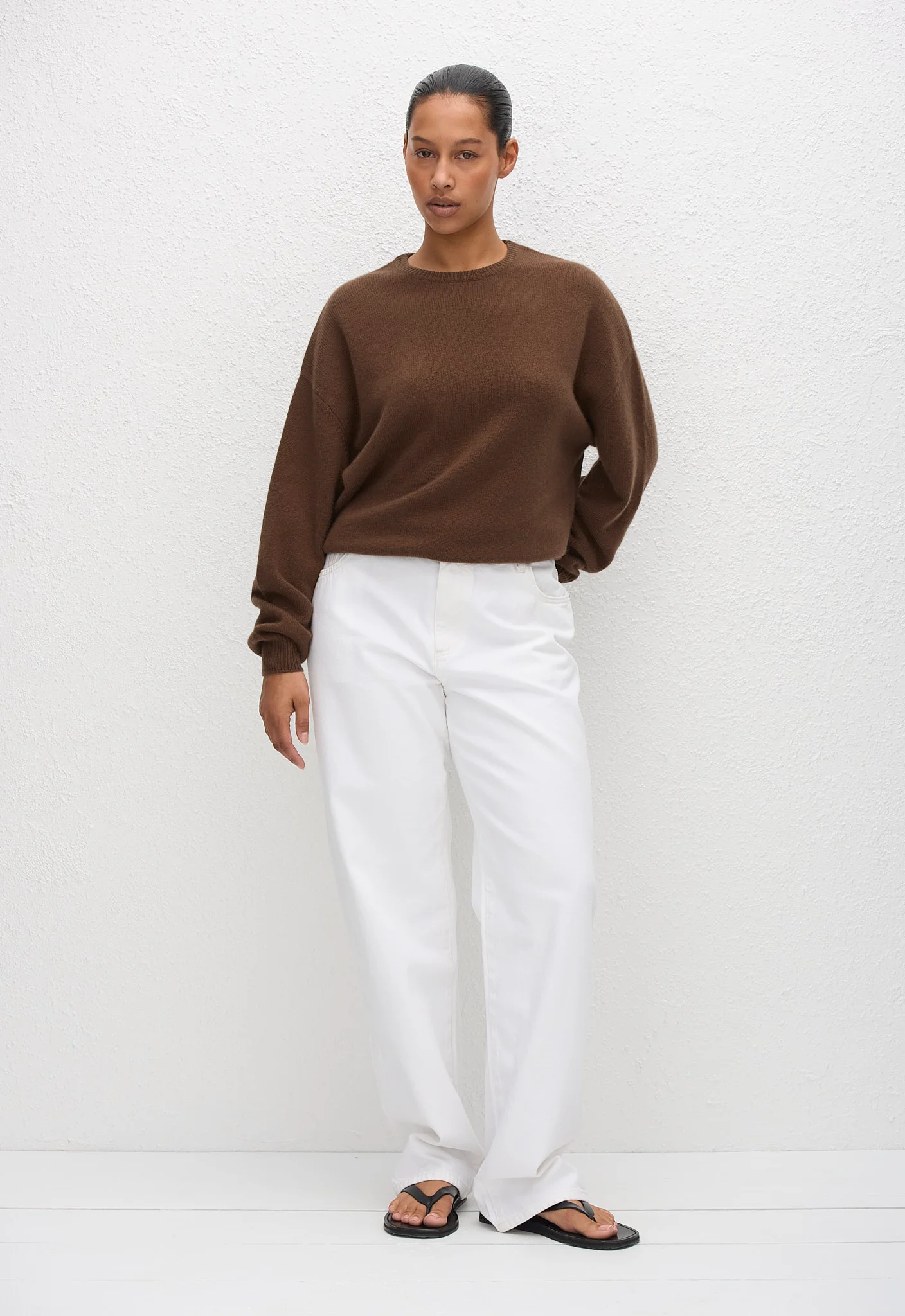 Cashmere Crew Sweater - Chestnut