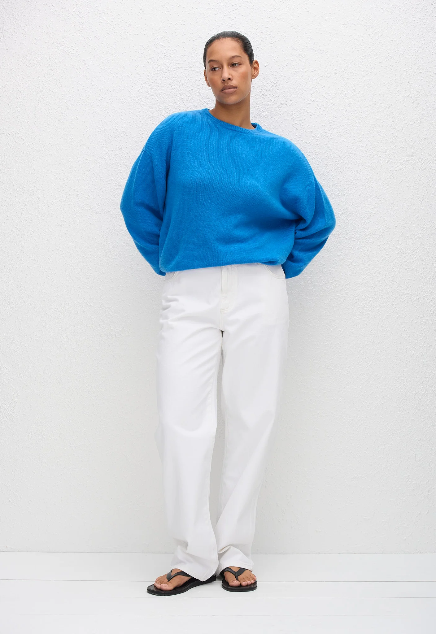 Cashmere Crew Sweater - Cornflower