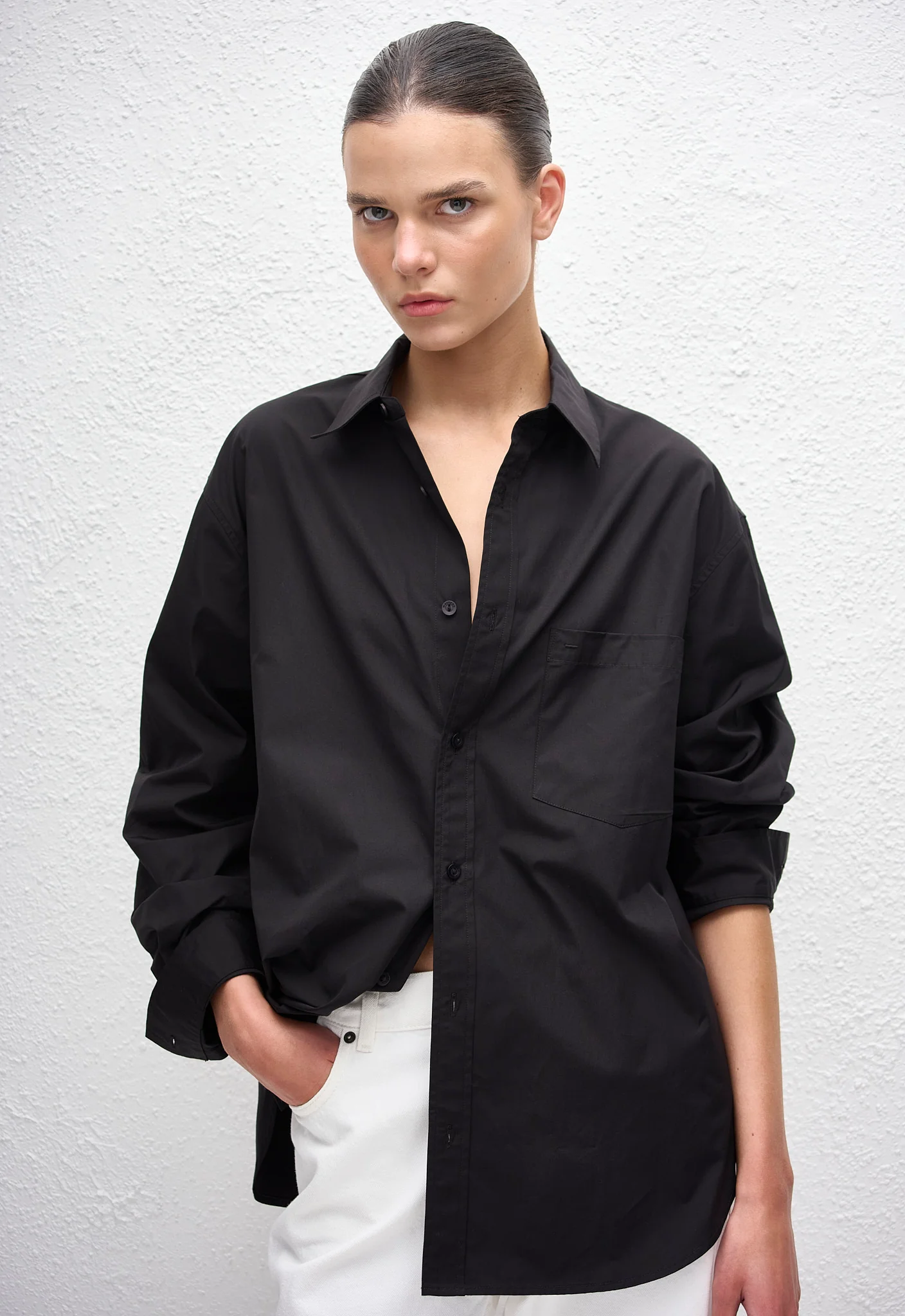 Classic Pocket Shirt - Black - Image 2
