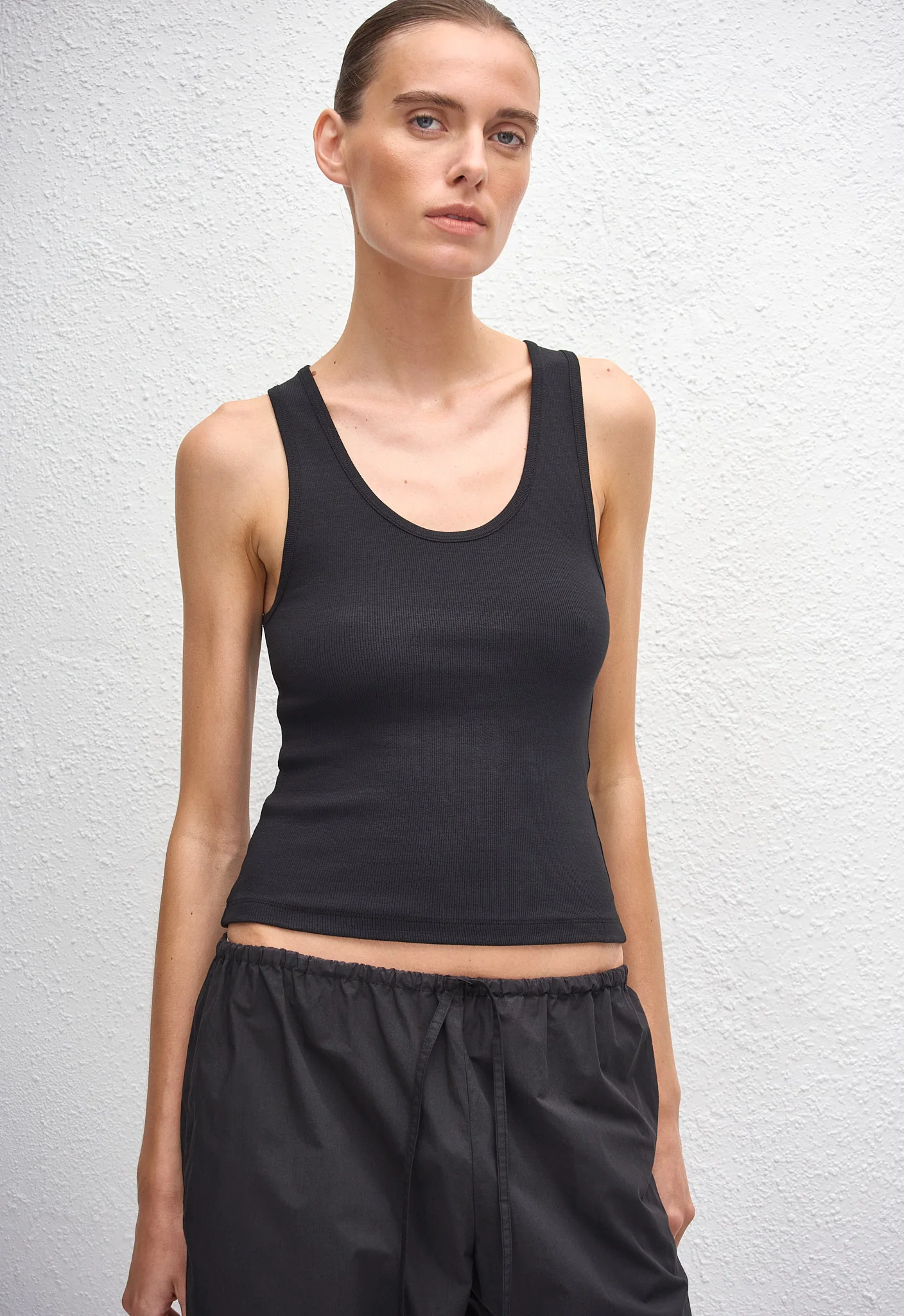 Classic Rib Tank - Black - Image 2