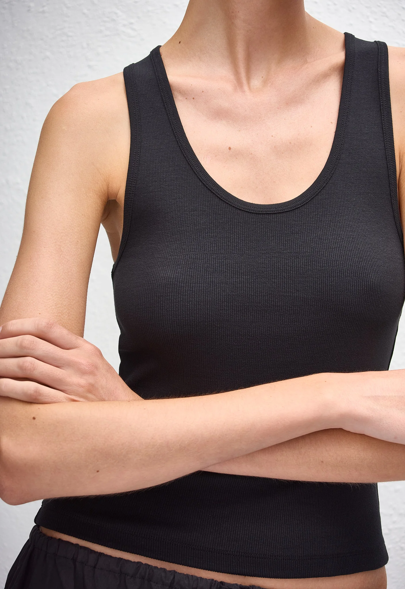 Classic Rib Tank - Black - Image 3