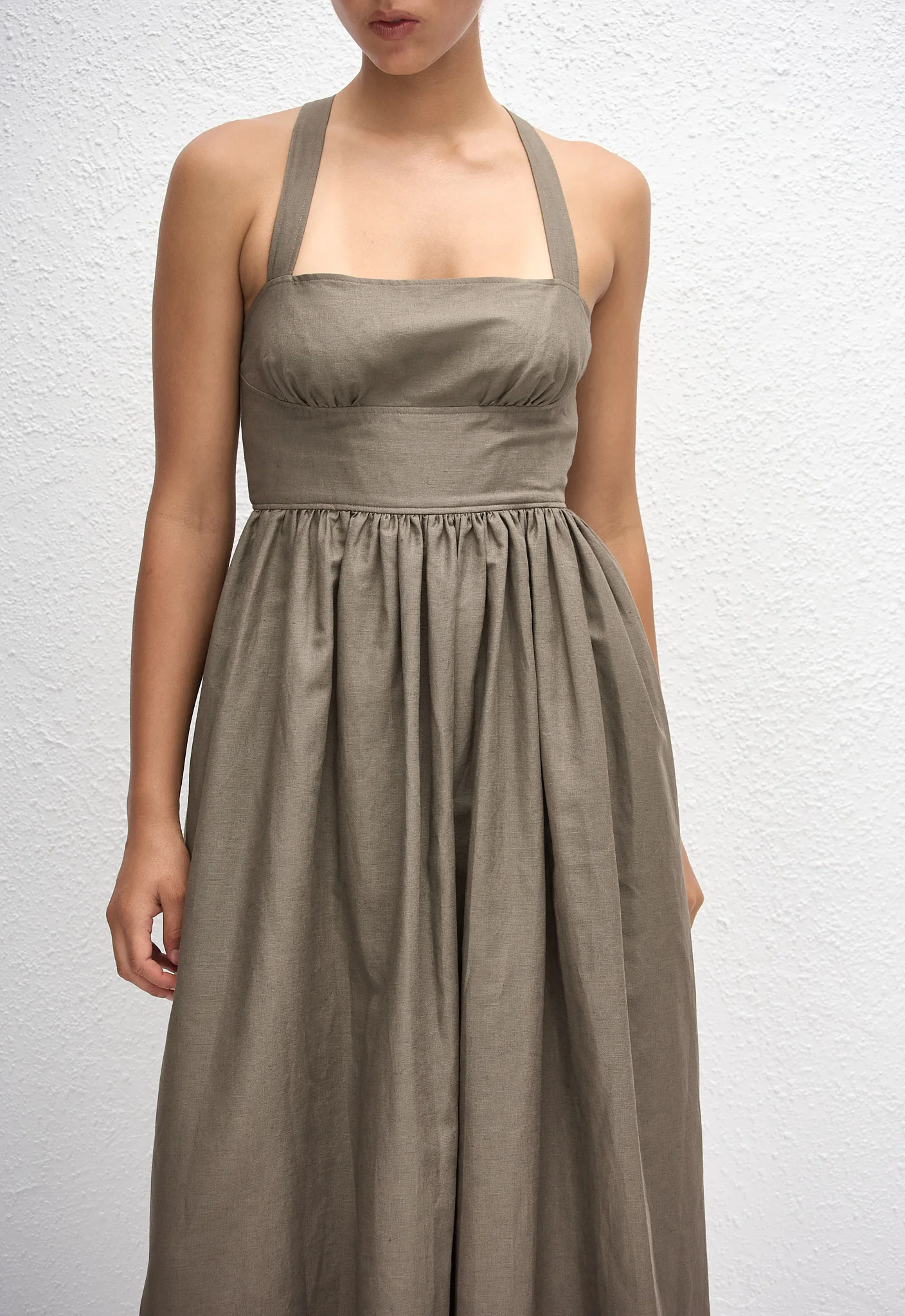 Crossback Linen Dress - Myrtle - Image 2