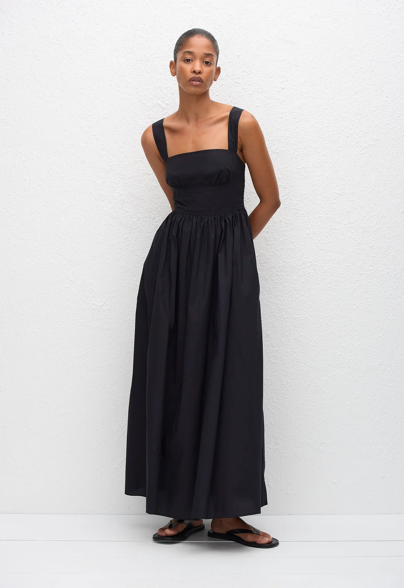 Crossback Midi Dress - Black