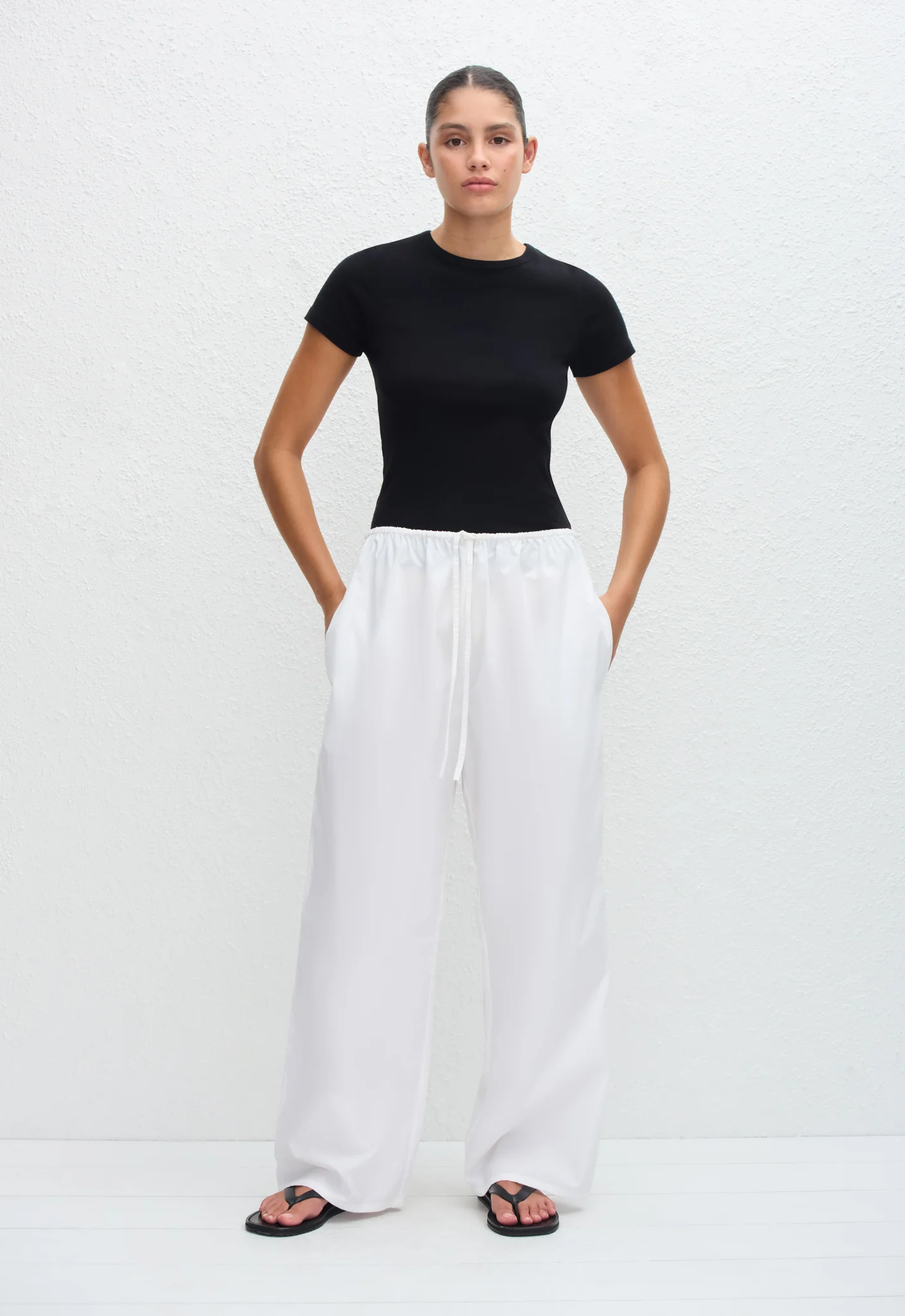 Drawcord Pant - White
