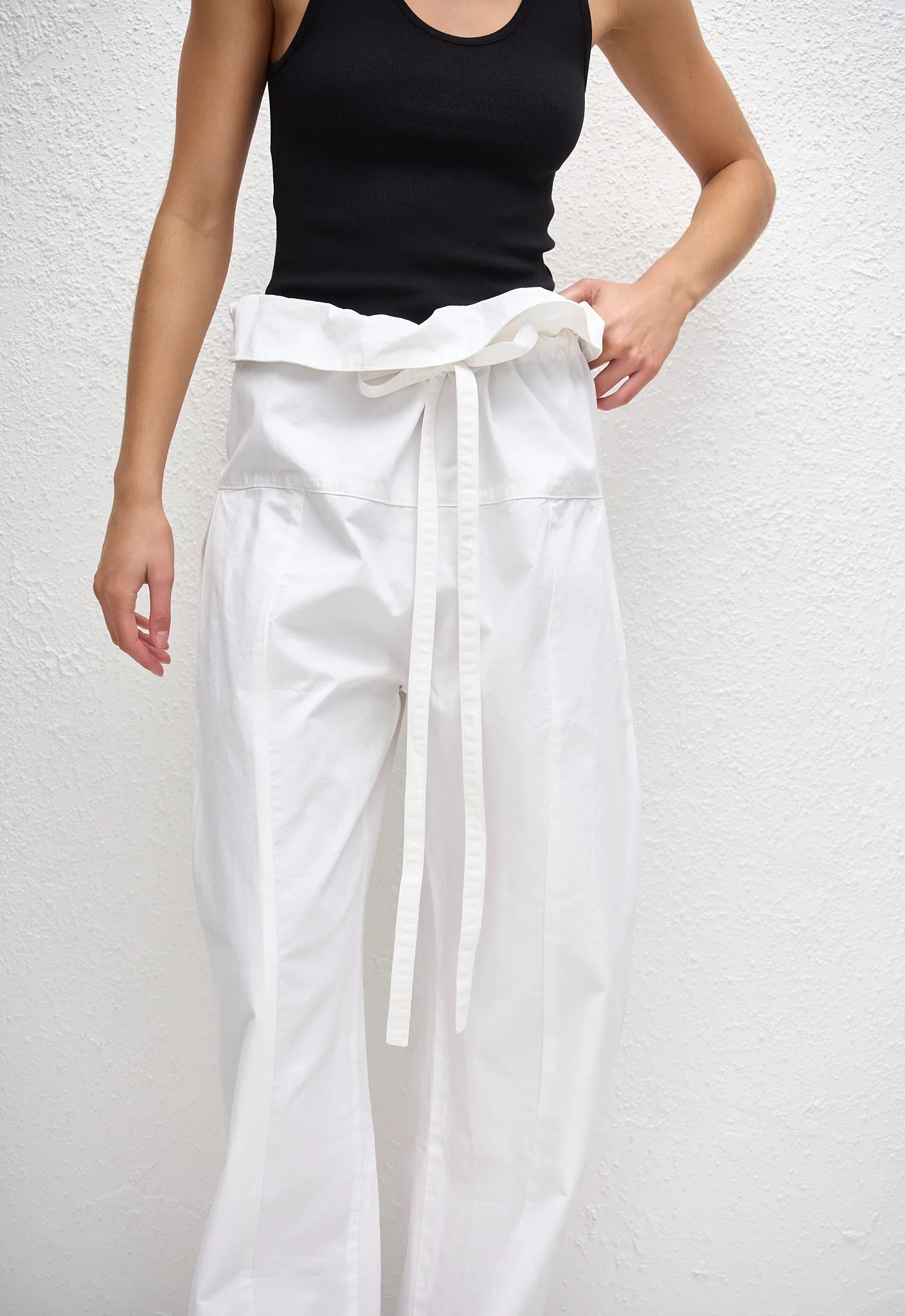 Fisherman Drawcord Pant - White - Image 2