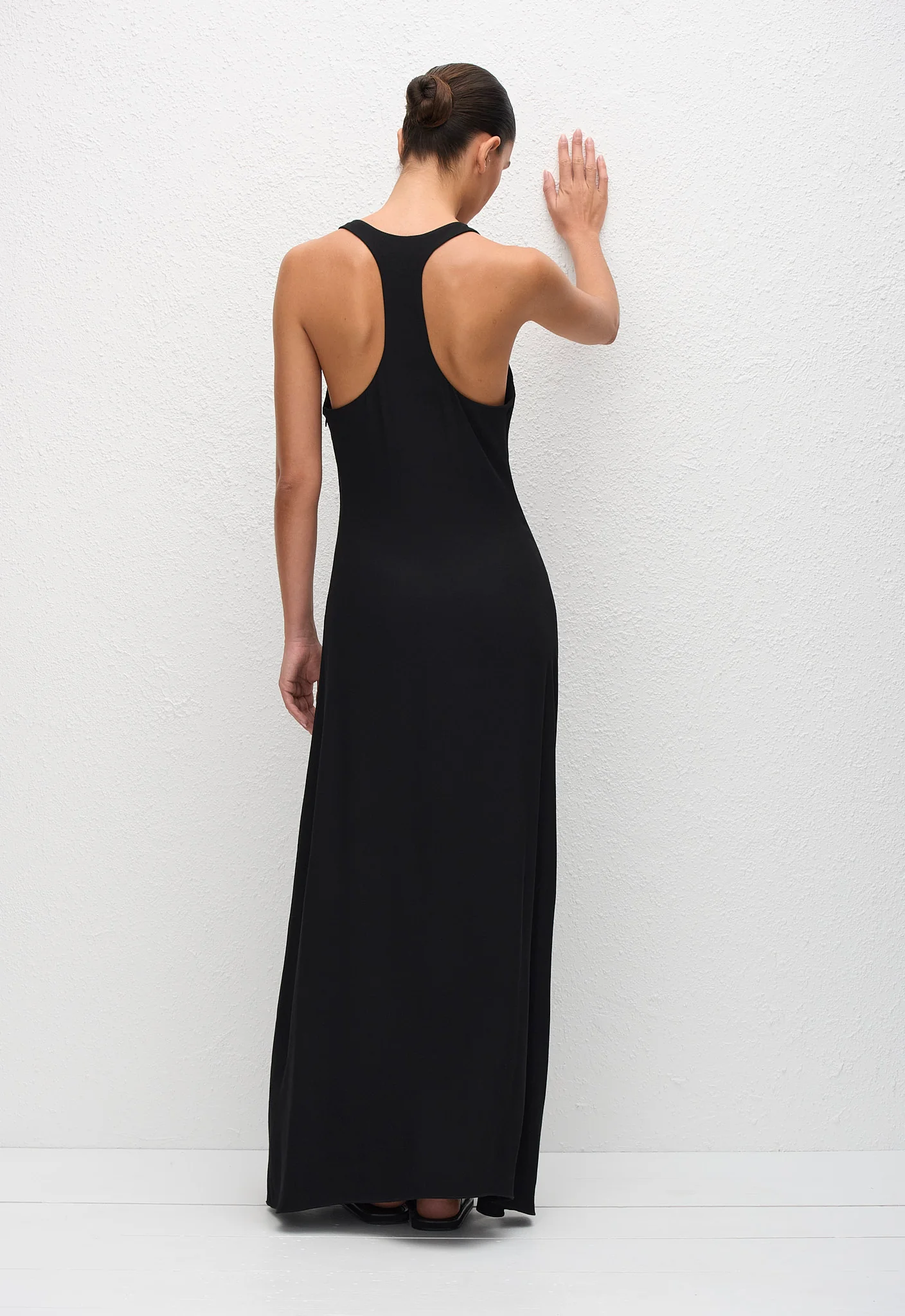 Fluid Racer Back Dress - Black - Image 4