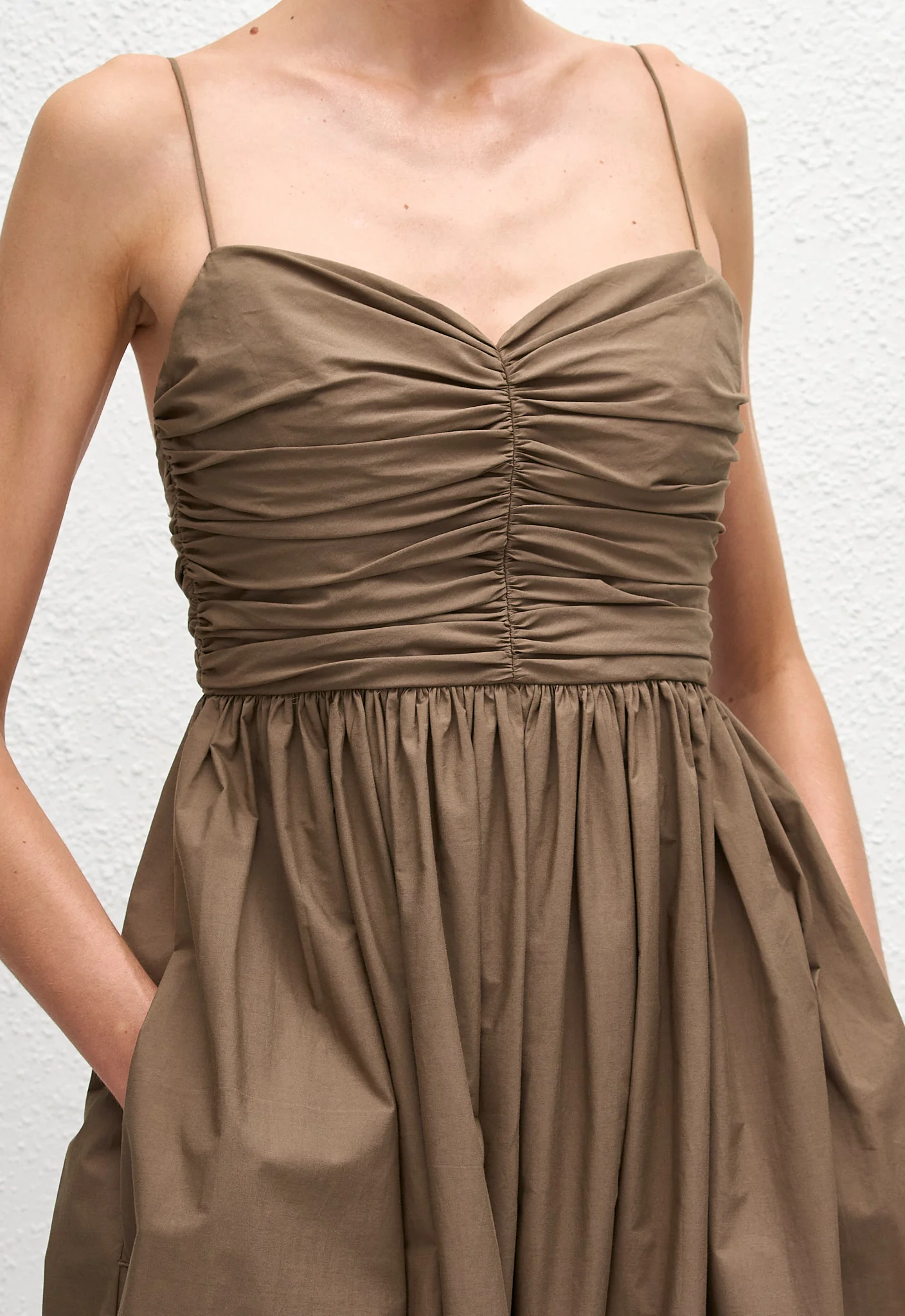 Gathered Bodice Dress - Birch - Image 2