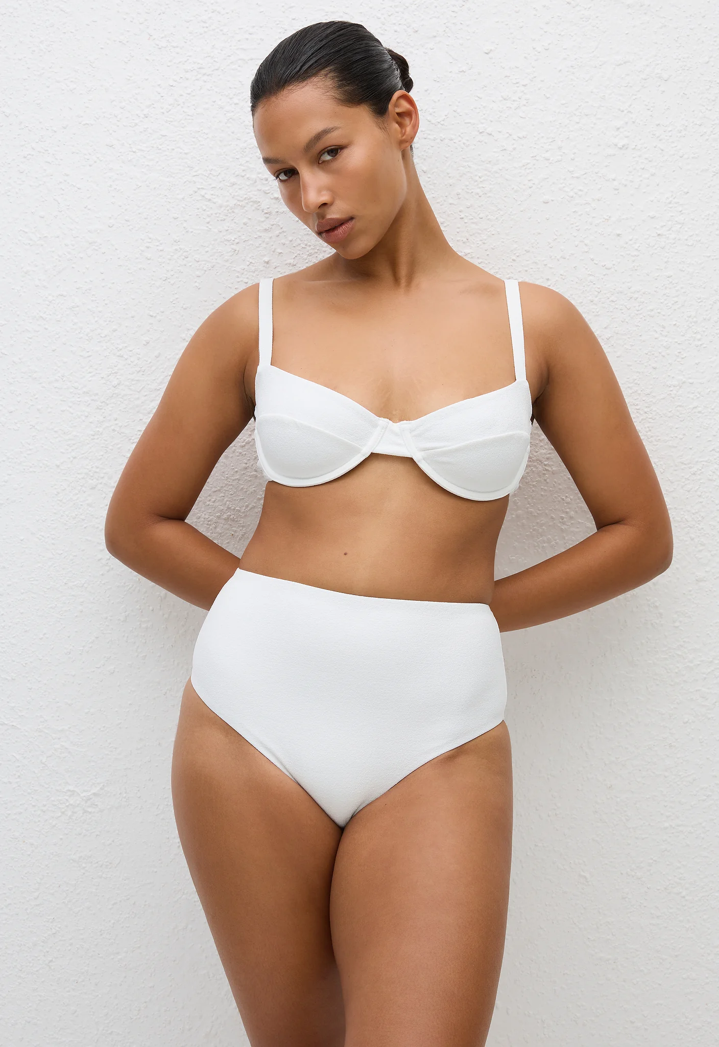 High Waist Brief - Chalk Crinkle - Image 2