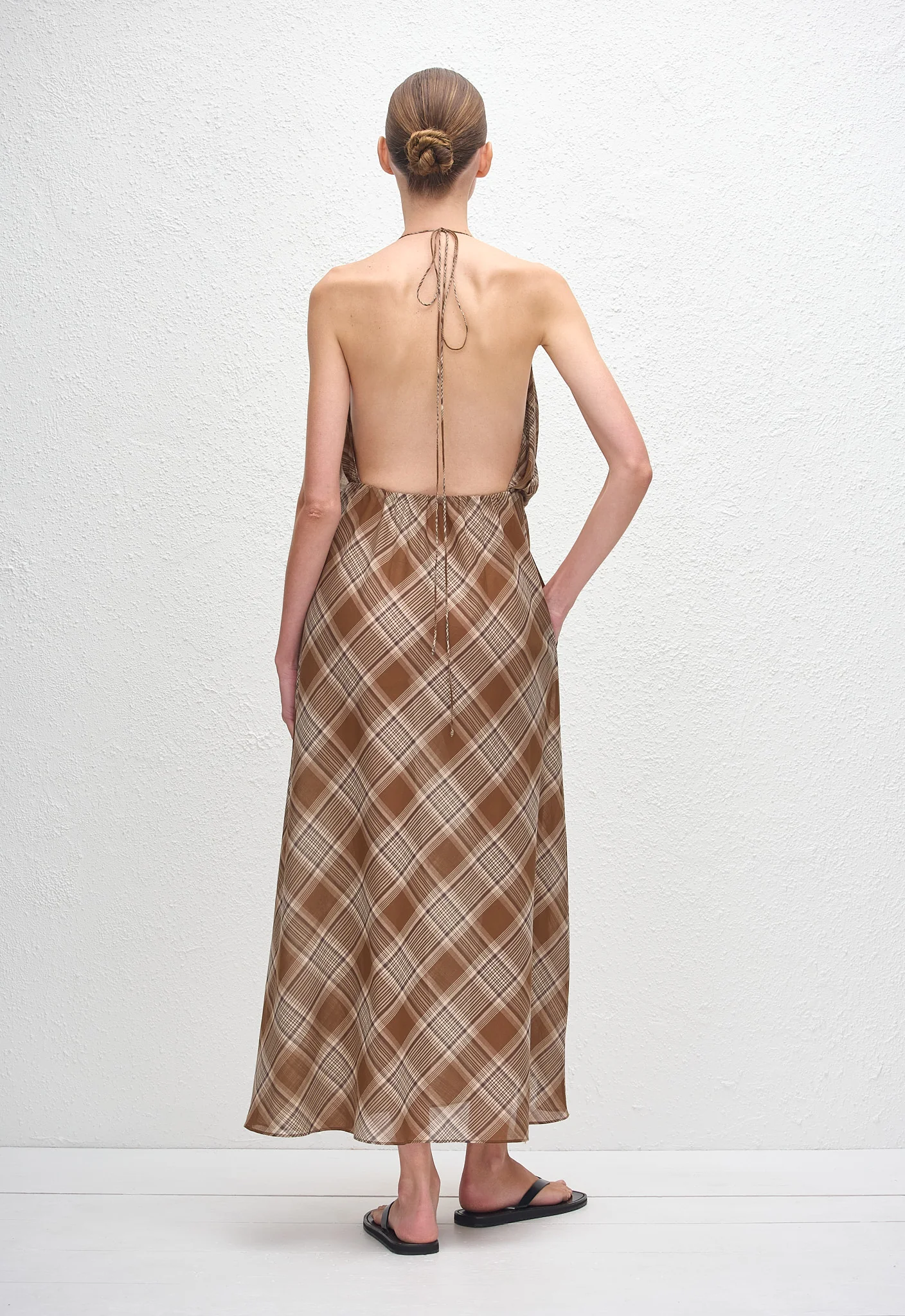 Layered Halter Midi Dress - Picnic Plaid - Image 5