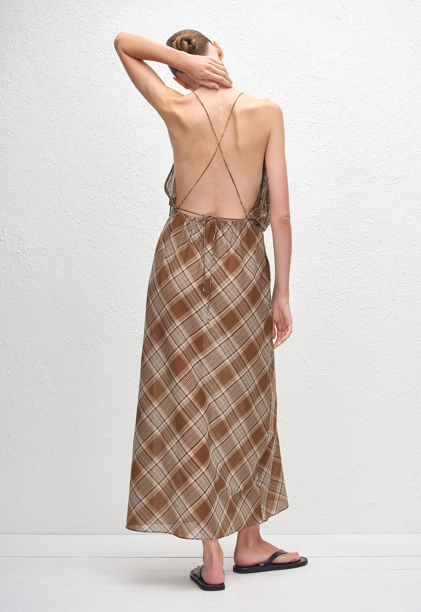Layered Halter Midi Dress - Picnic Plaid - Image 6