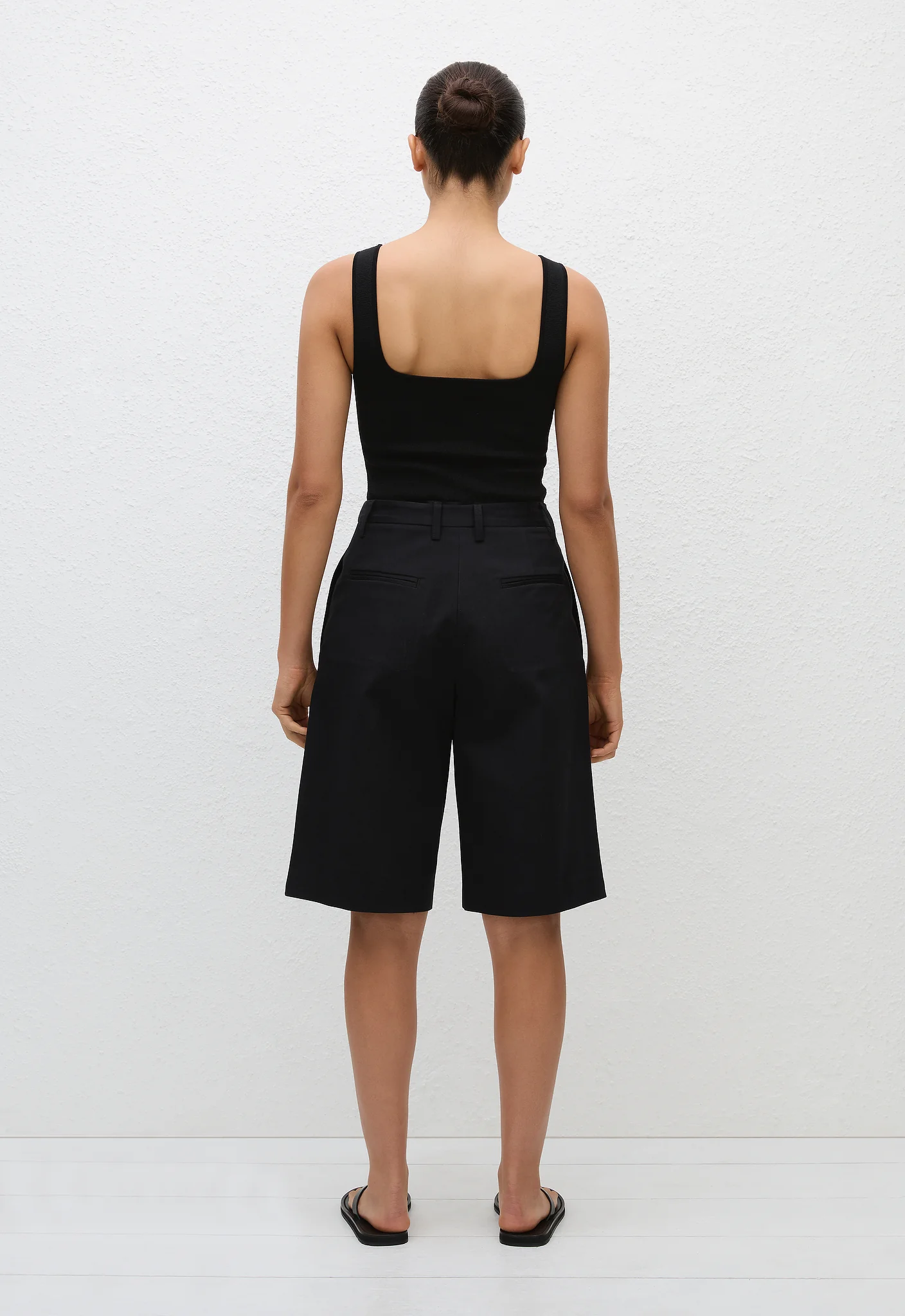 Long Chino Short - Black - Image 4