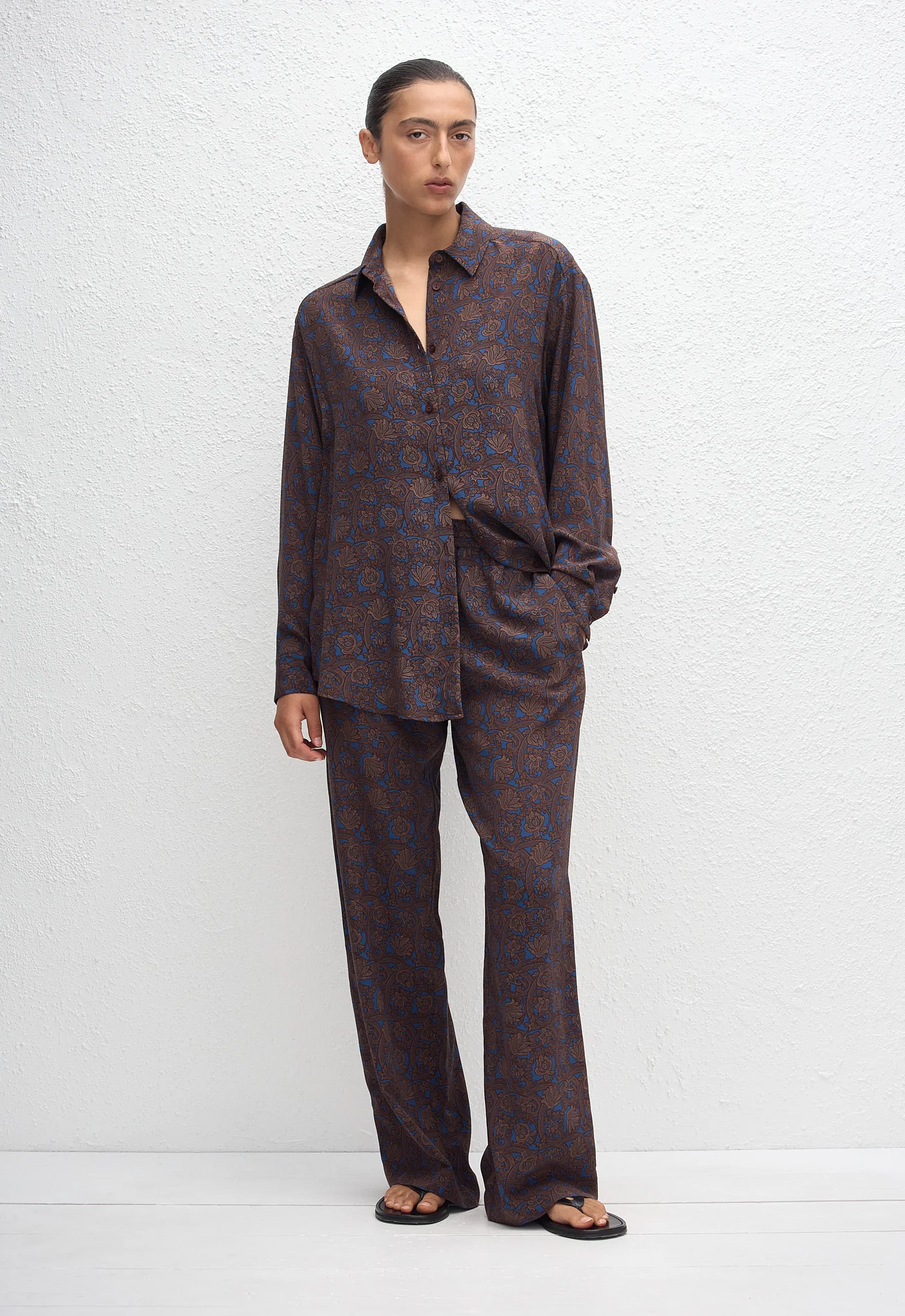 Long Sleeve Silk Shirt - Marrakesh
