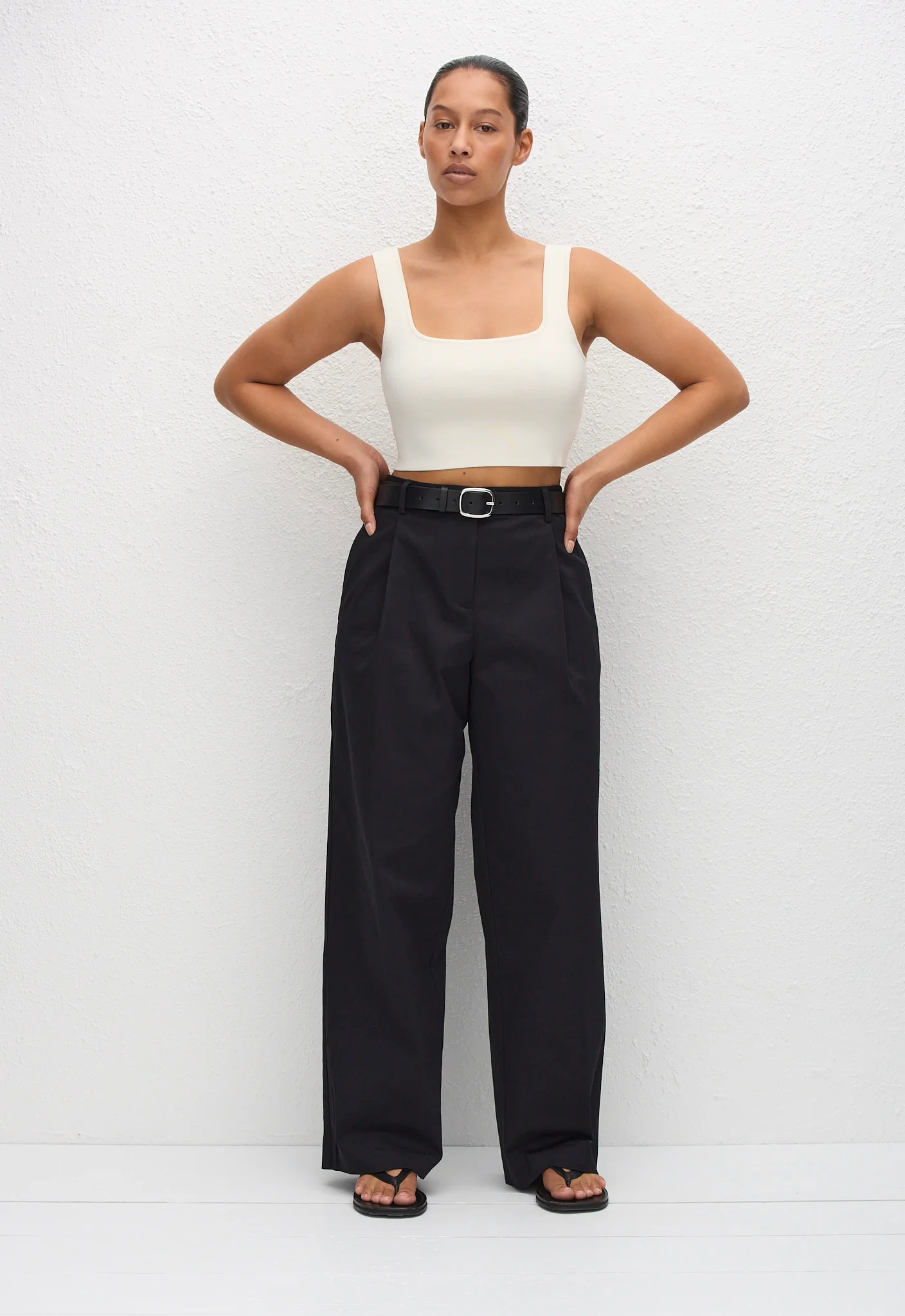 Nineties Crop Tank - Ecru
