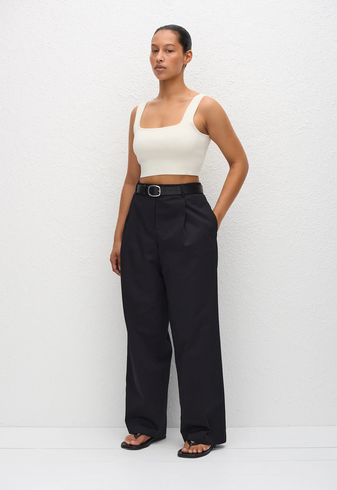 Nineties Crop Tank - Ecru - Image 3