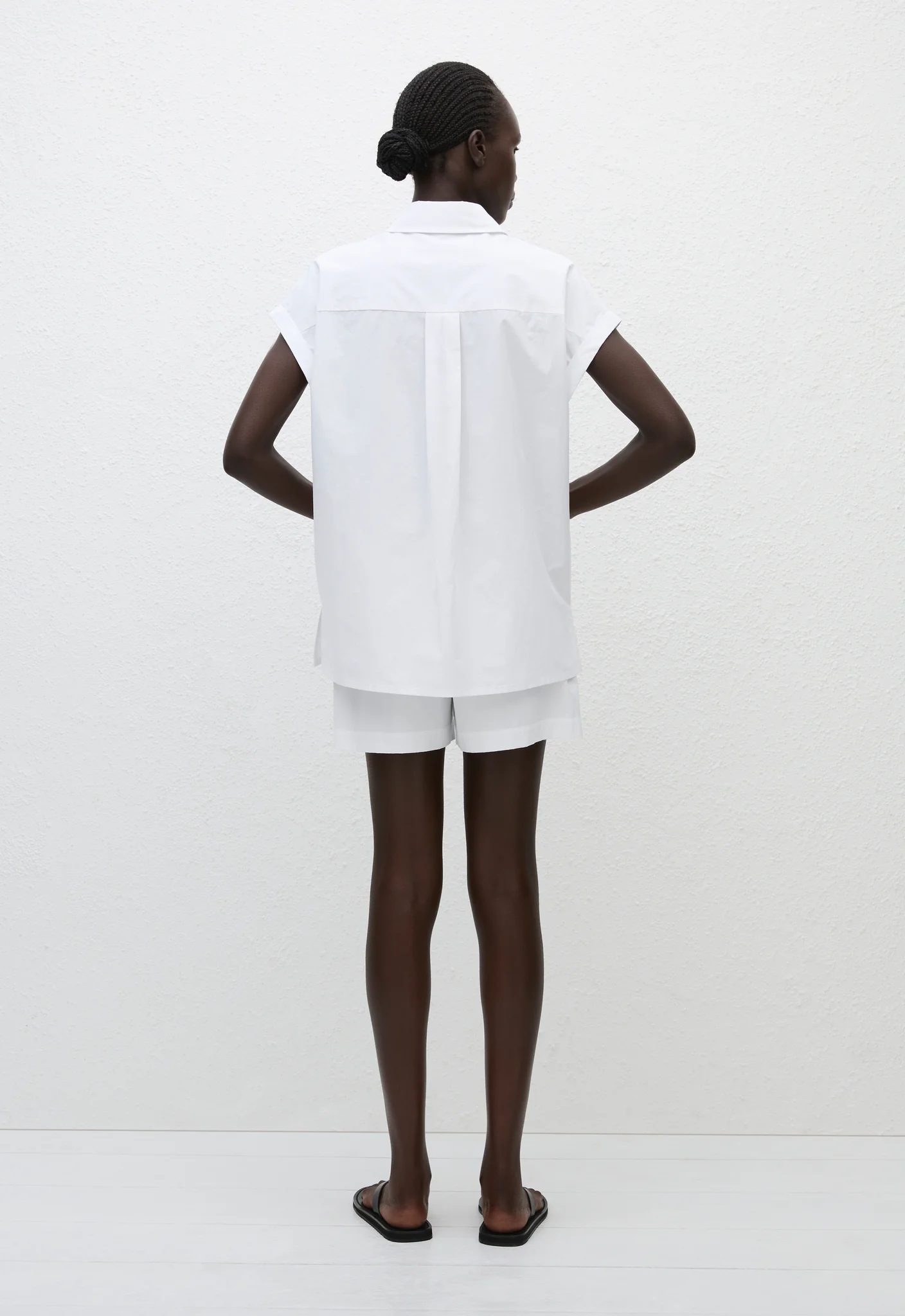 Relaxed Sleeveless Shirt - White - Image 4