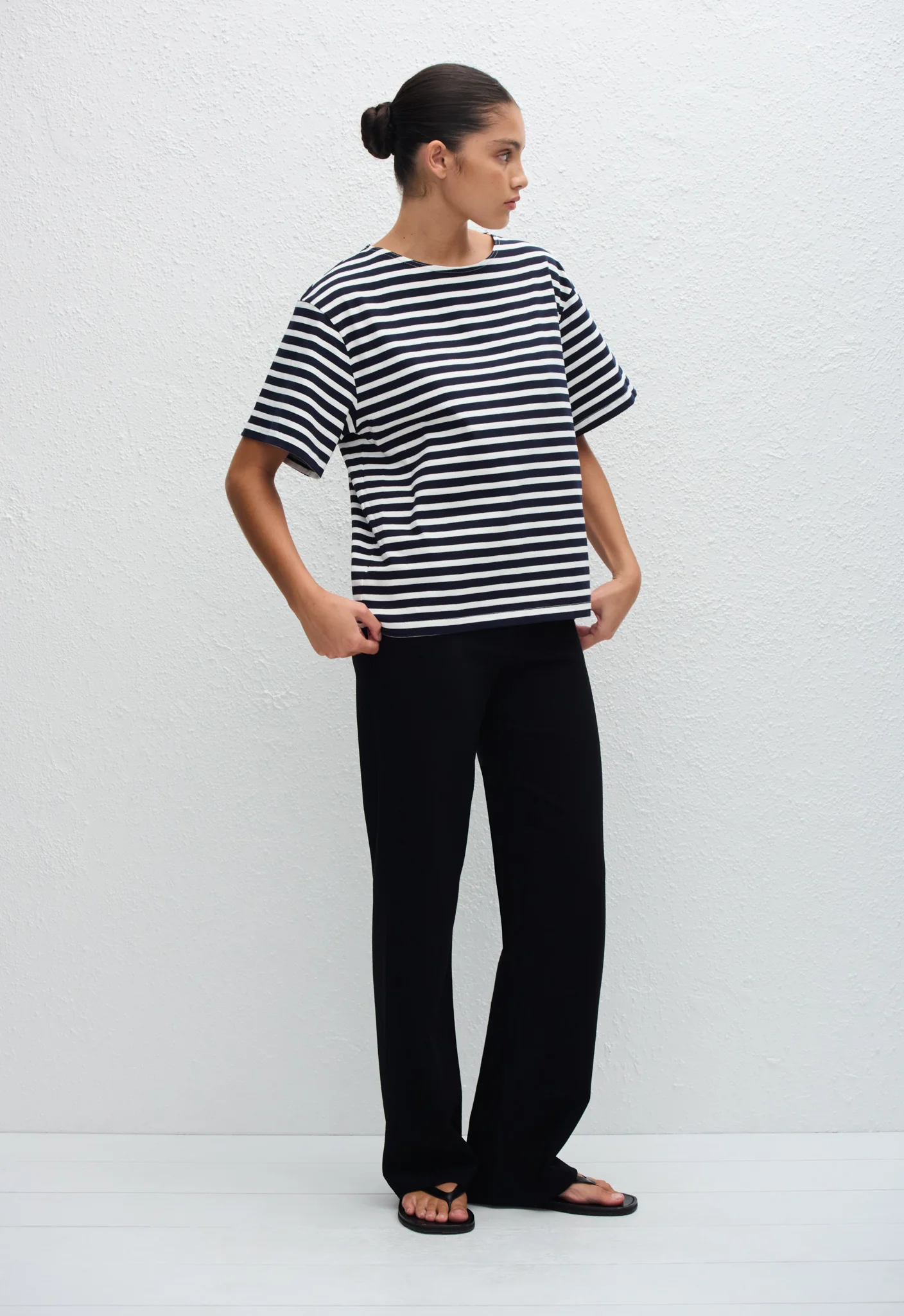 Relaxed Stripe Tee - French Navy - Image 3