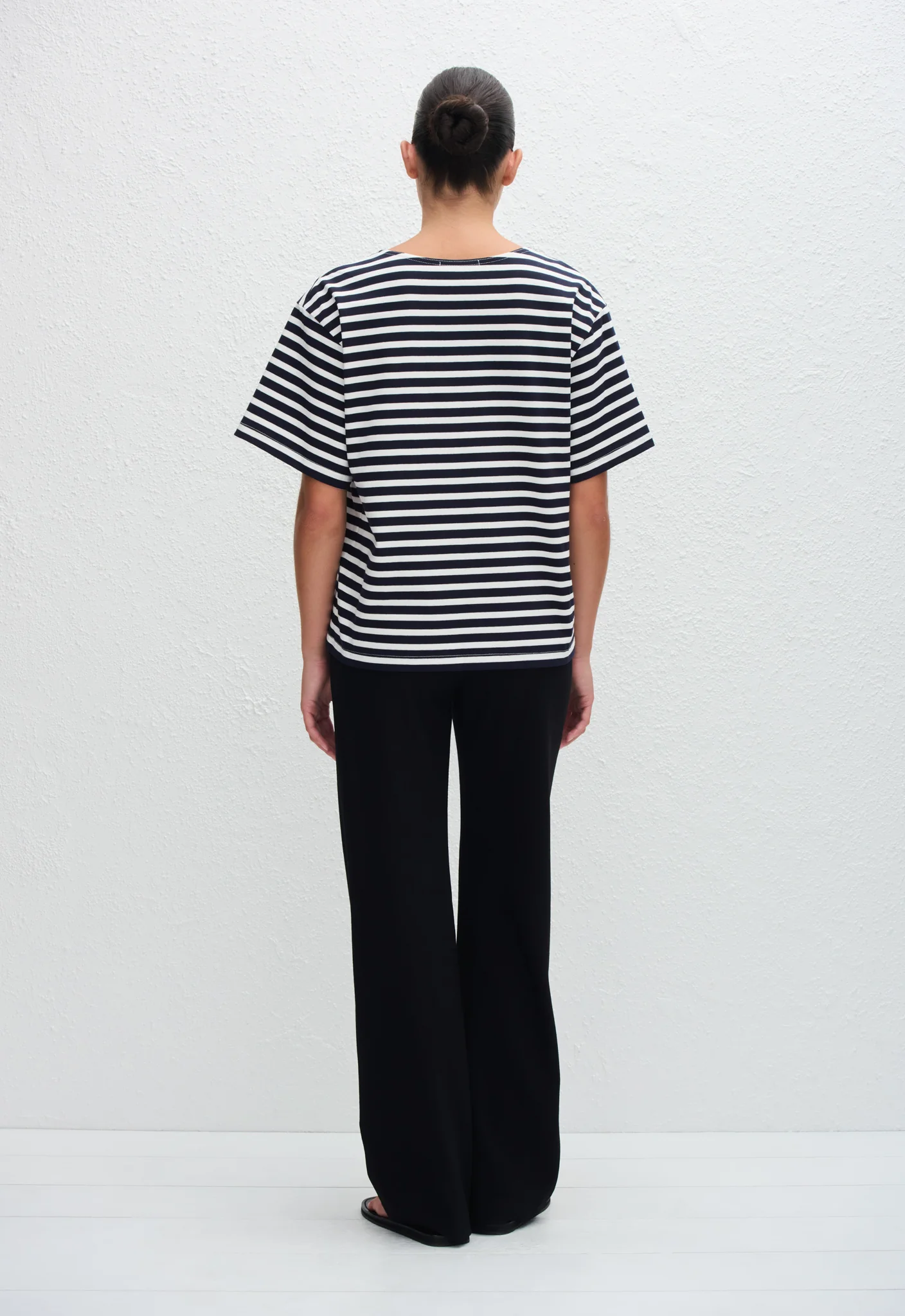 Relaxed Stripe Tee - French Navy - Image 4