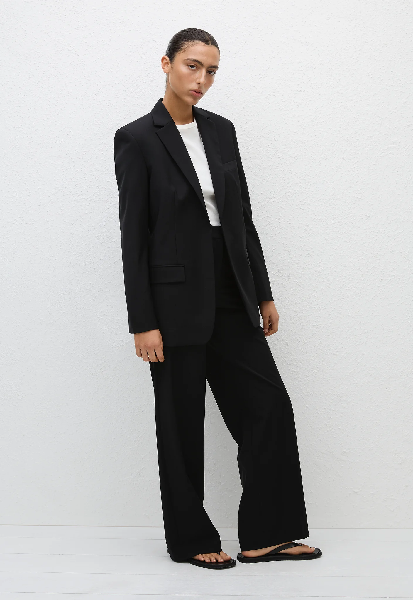 Relaxed Tailored Blazer - Black - Image 2
