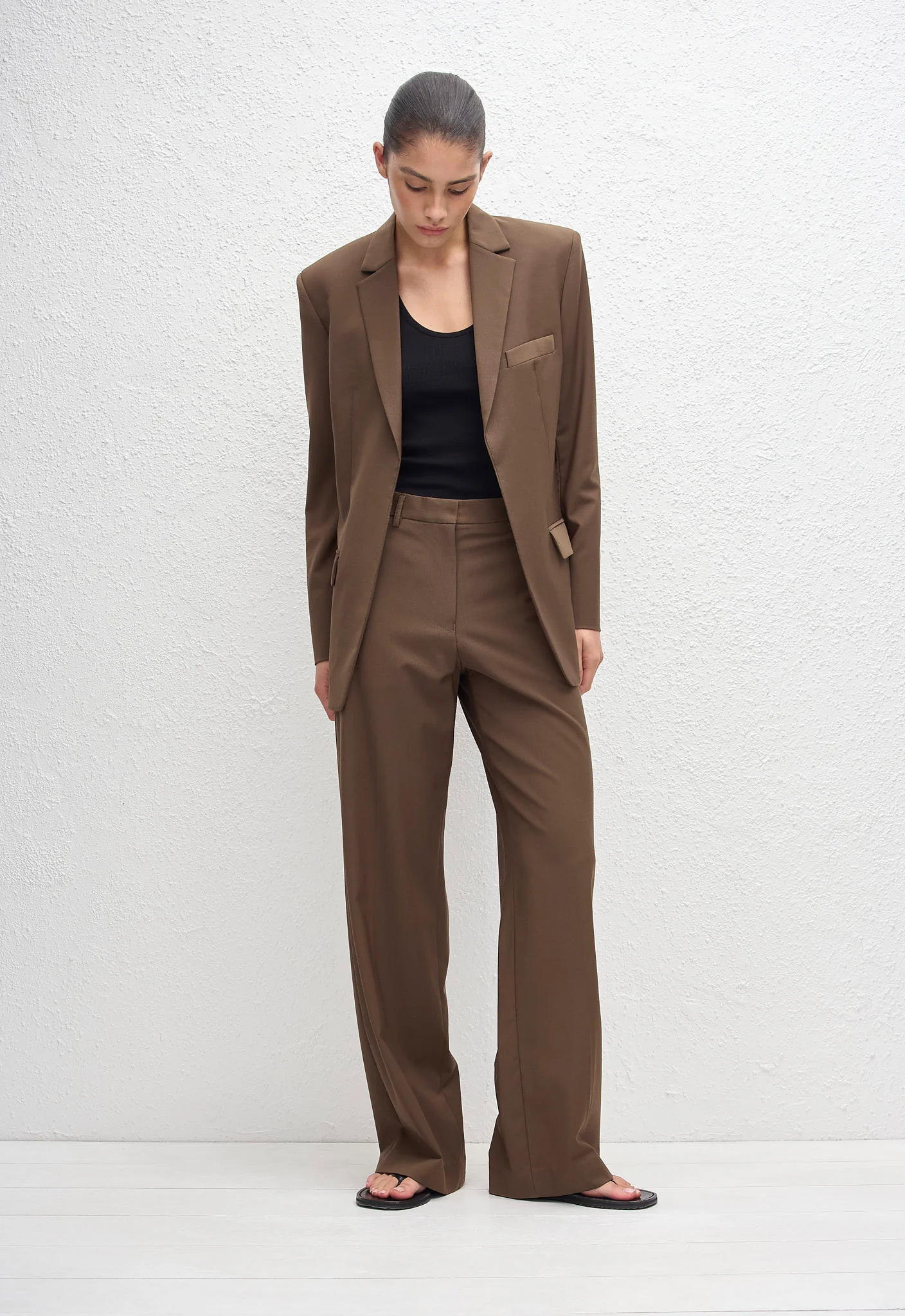 Relaxed Tailored Blazer - Coffee - Image 2