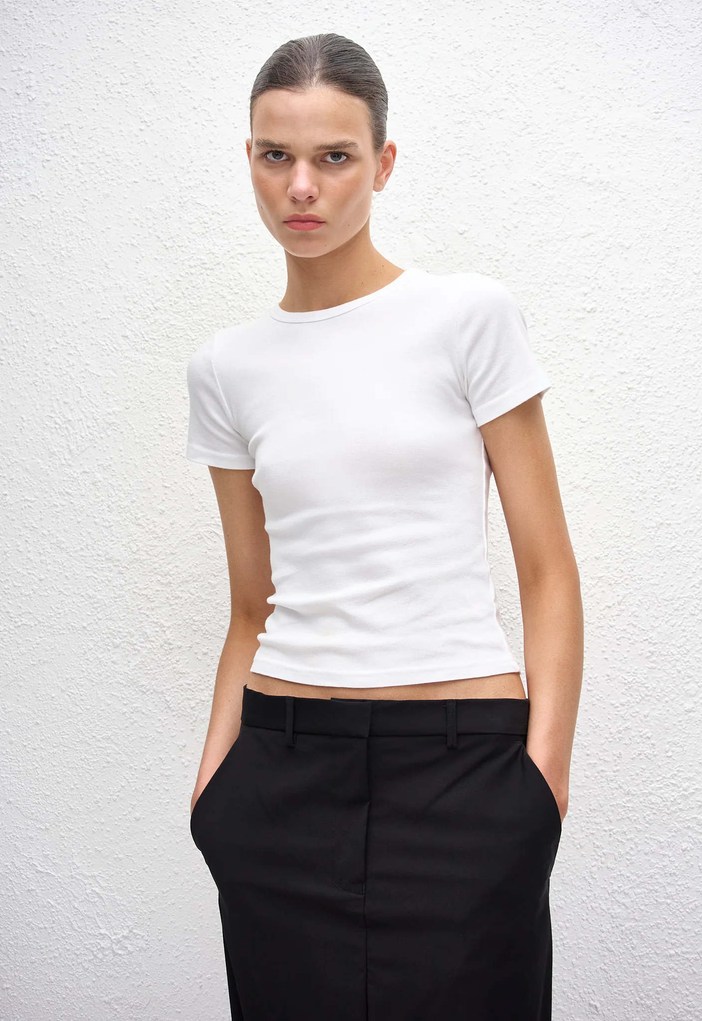 Relaxed Tailored Skirt - Black - Image 2