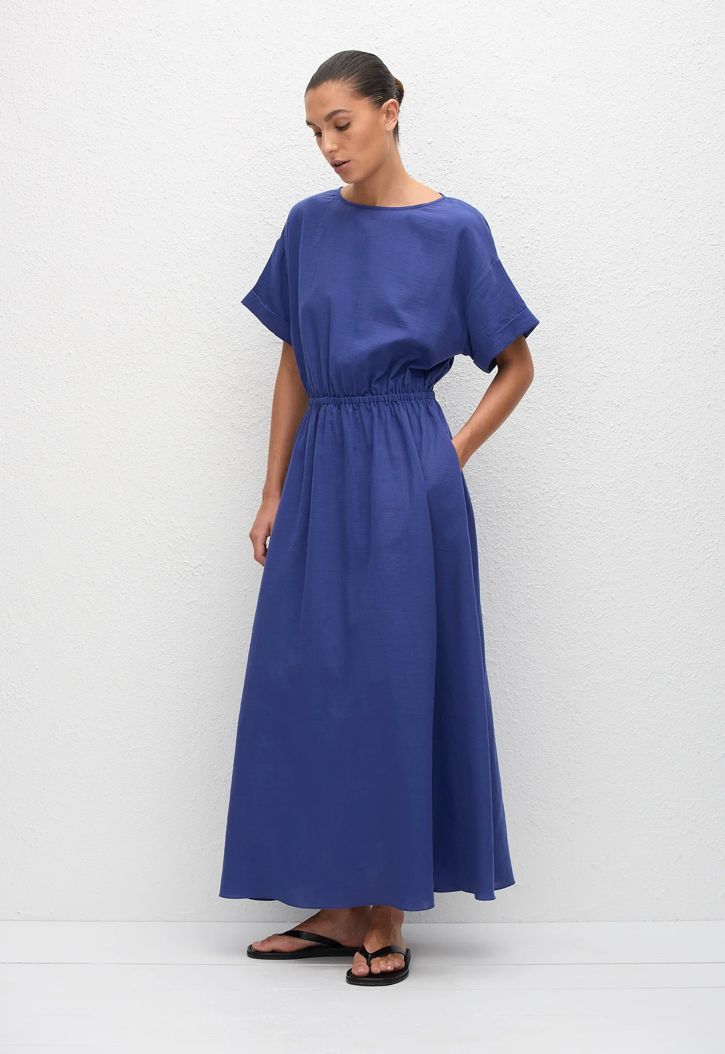 Relaxed Tee Midi Dress - Lapis - Image 3