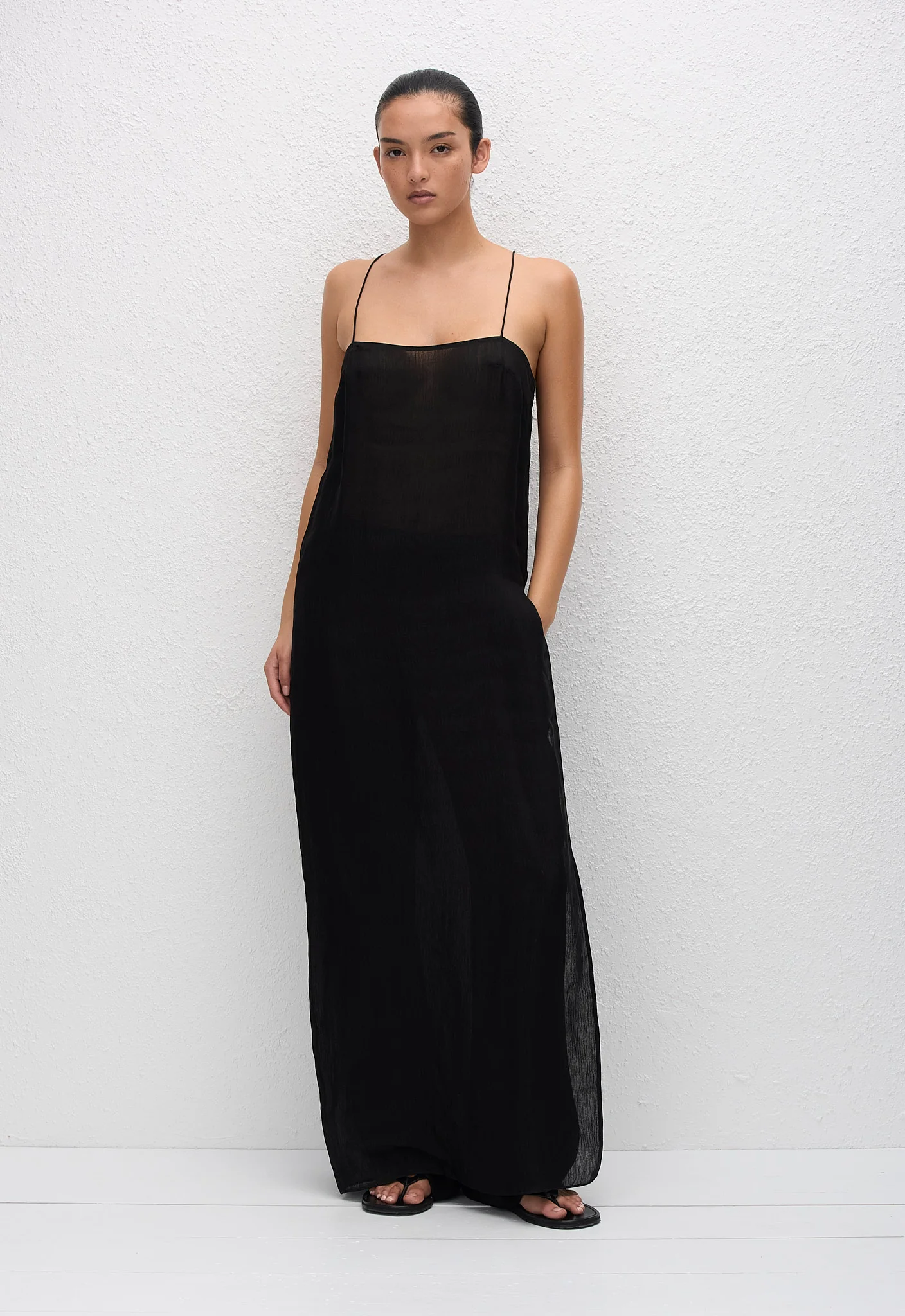 Sheer Cami Dress - Black