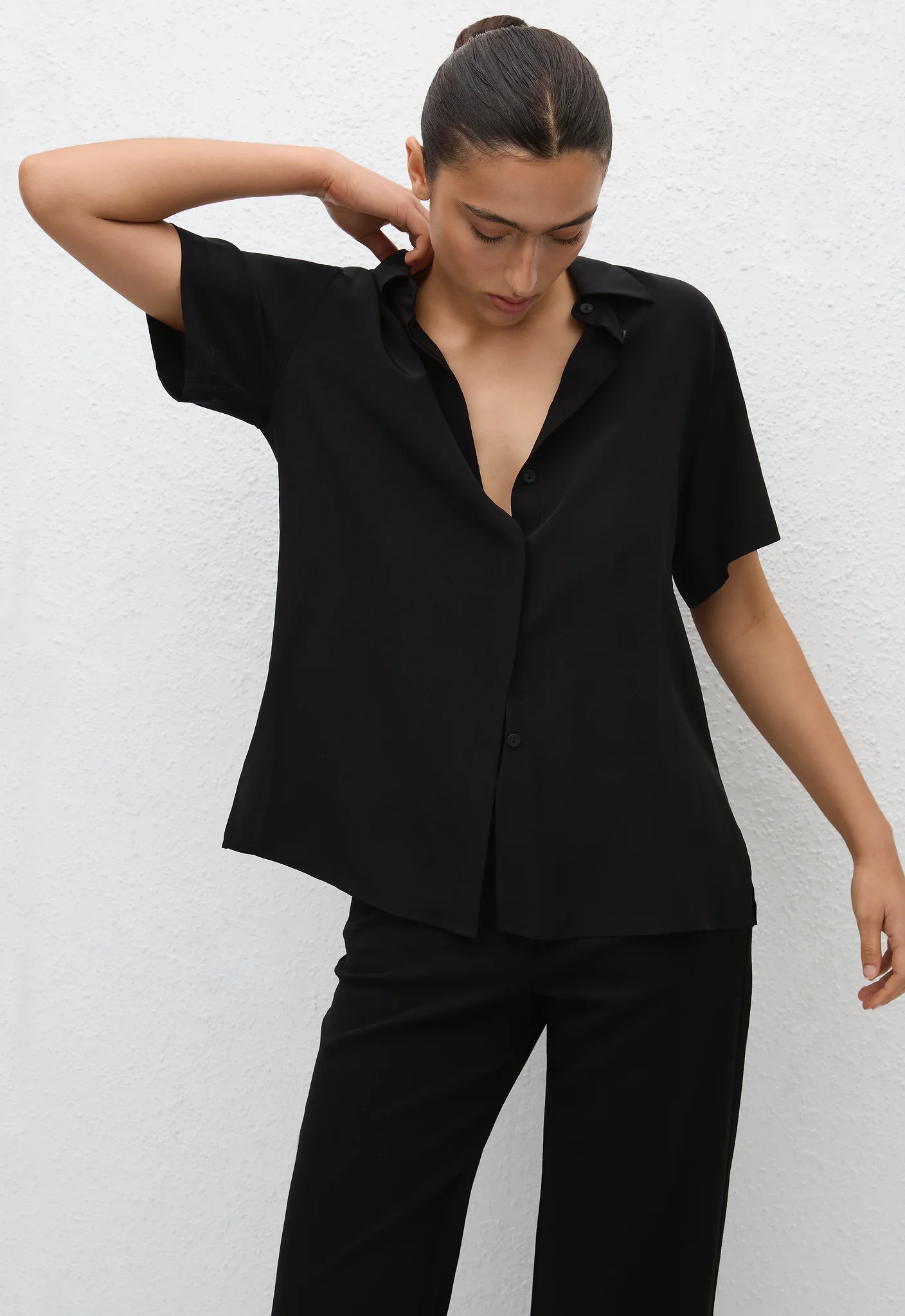 Short Sleeve Shirt - Black - Image 2