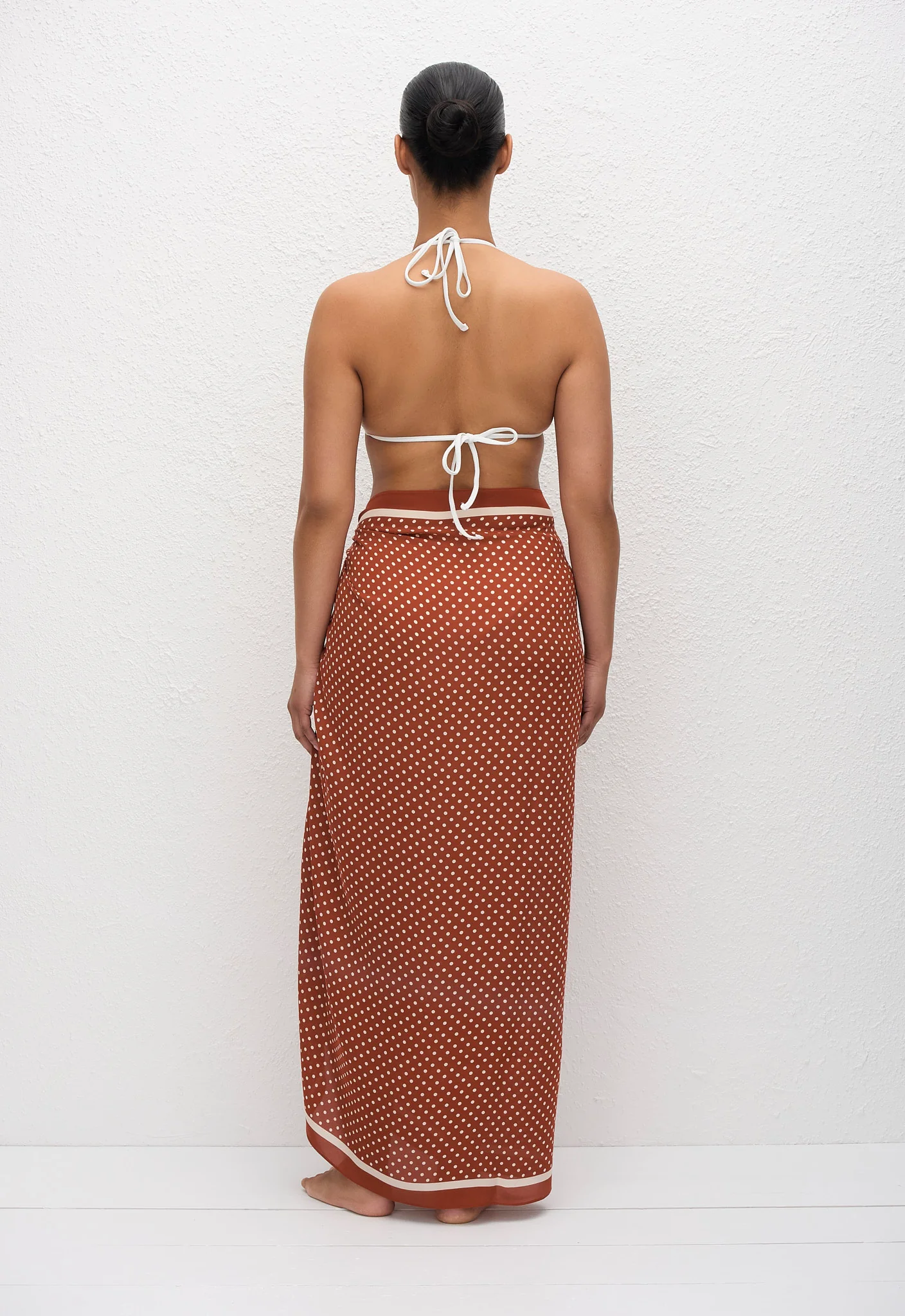 Silk Sarong - Polka Dot (Tomato) - Image 4