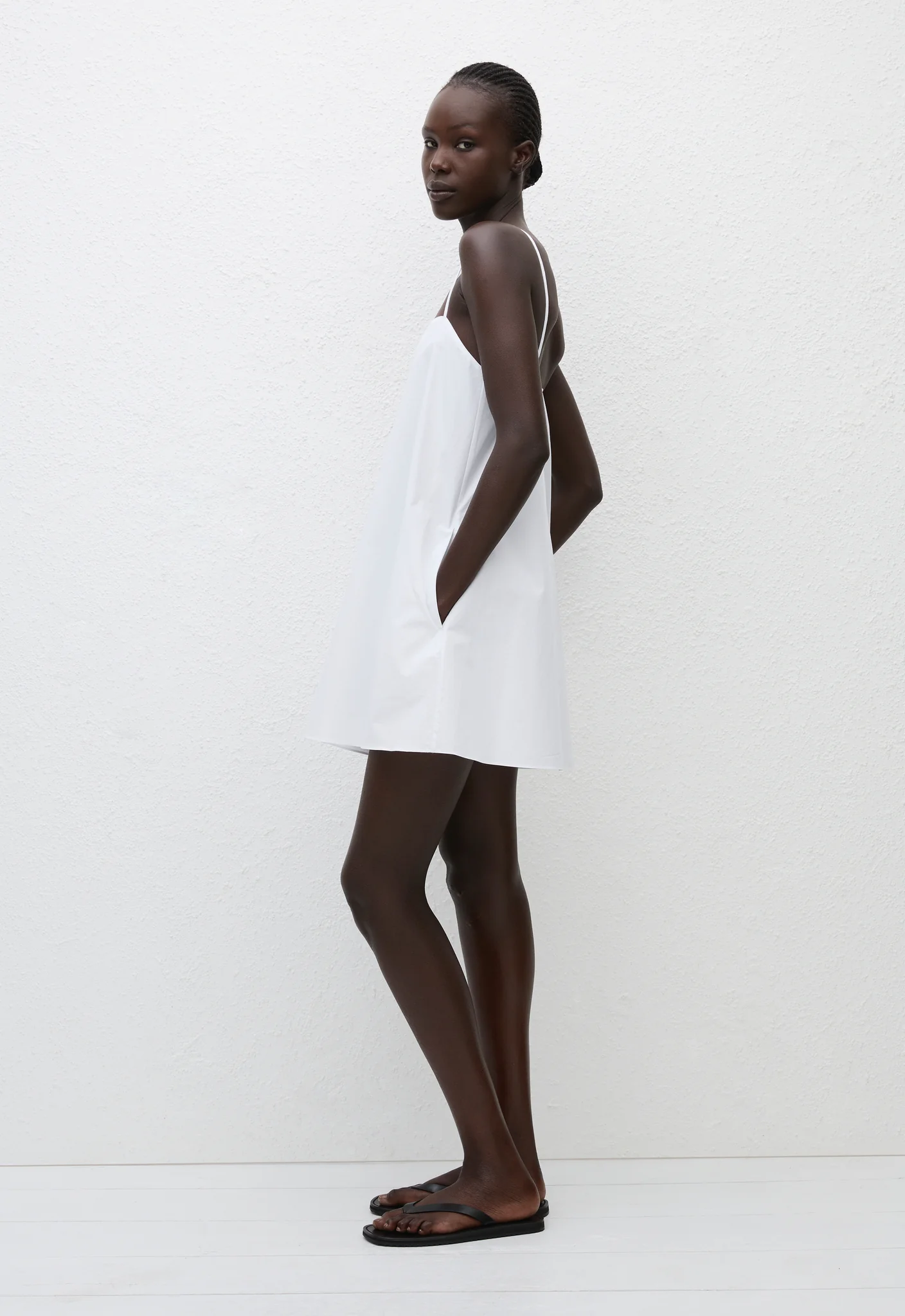 Square Cami Mini Dress - White - Image 2