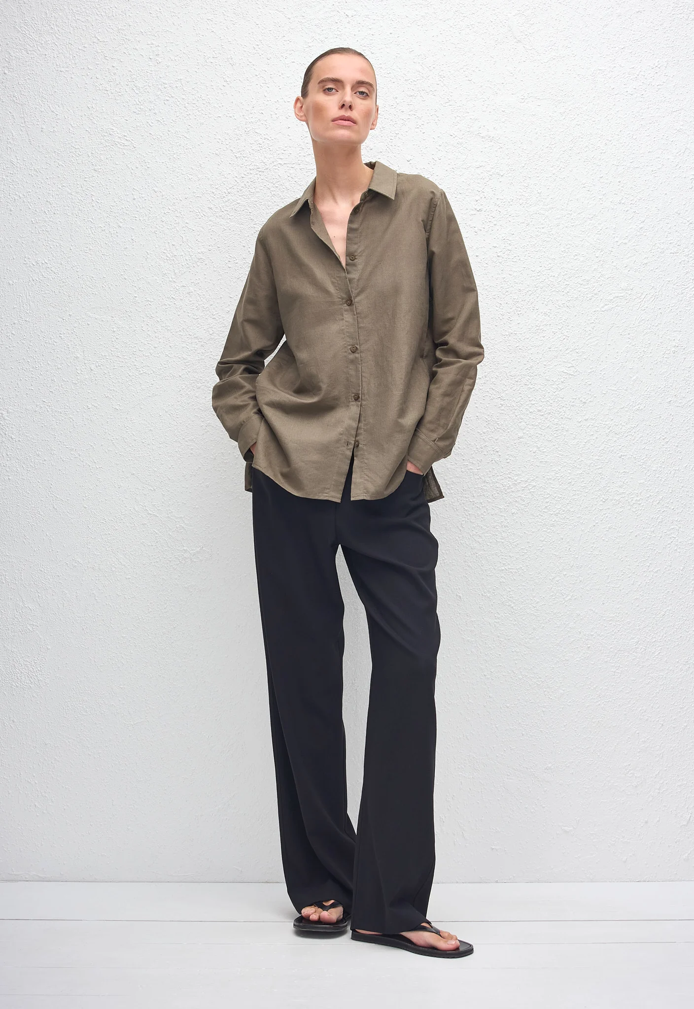 Straight Linen Shirt - Myrtle