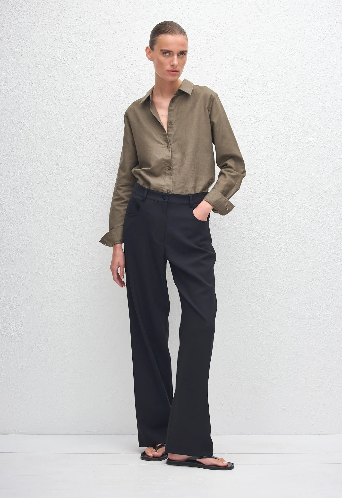 Straight Linen Shirt - Myrtle - Image 2