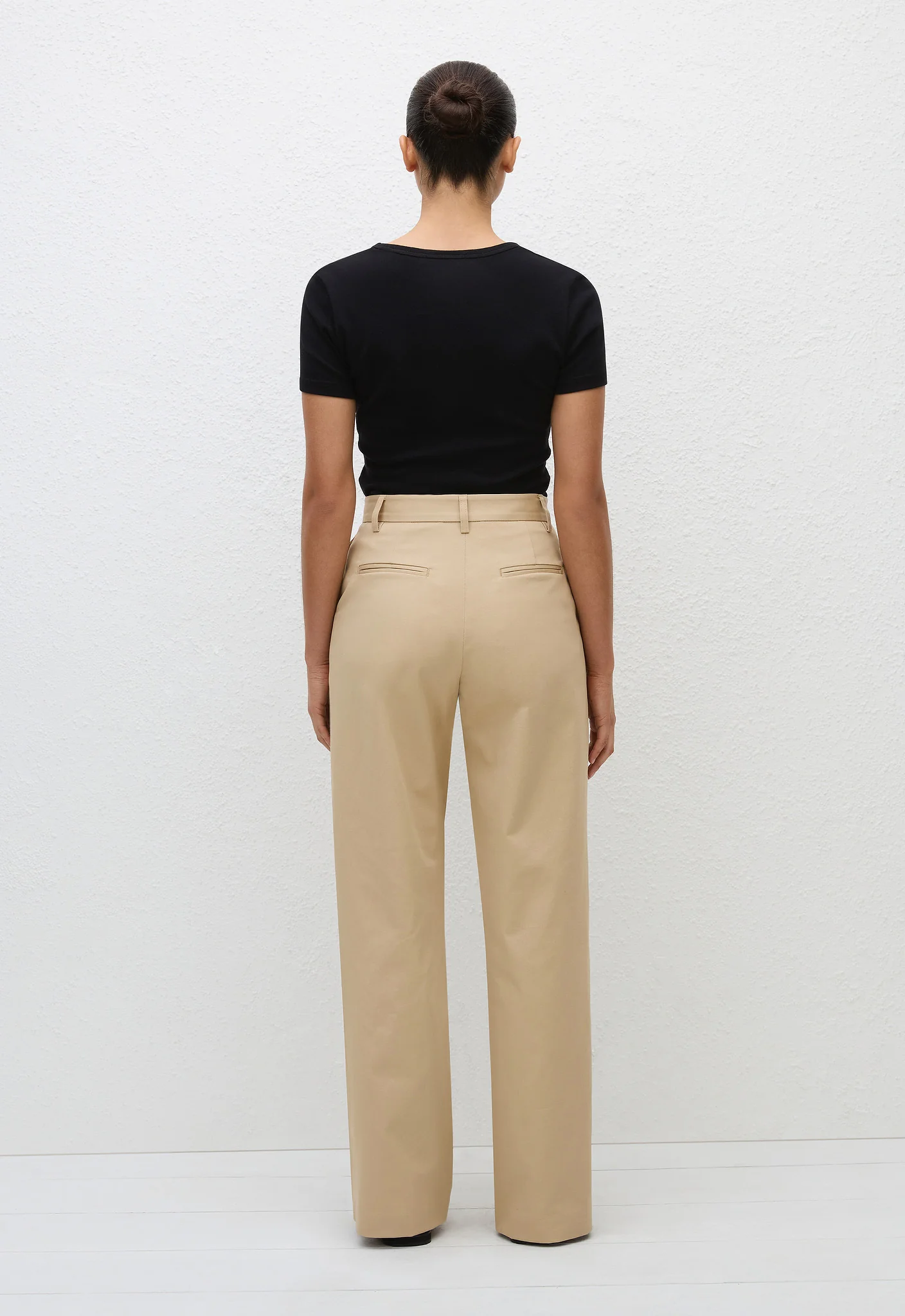 Straight Twill Trouser - Sand - Image 3