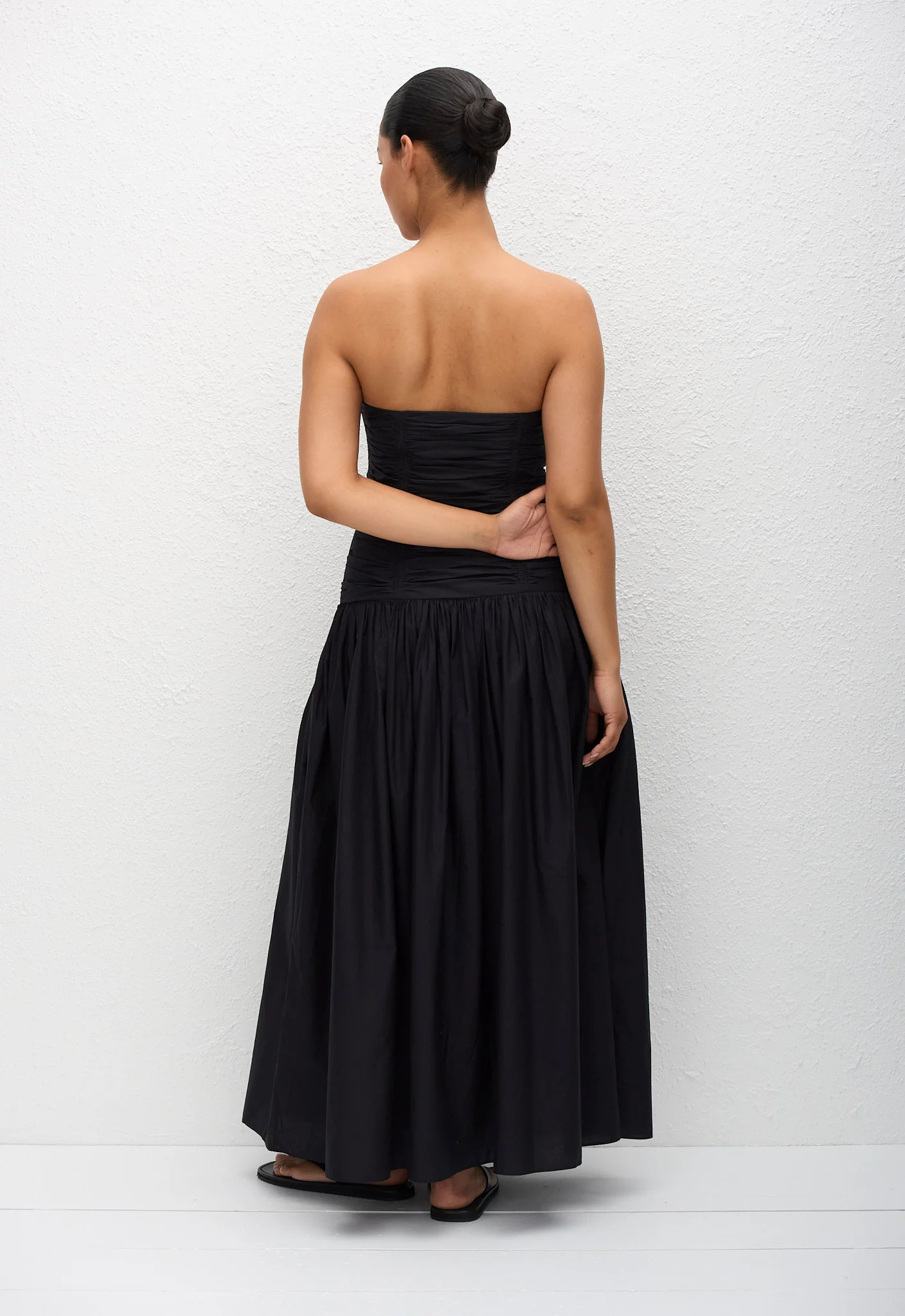 Strapless Drop Waist Dress - Black - Image 4
