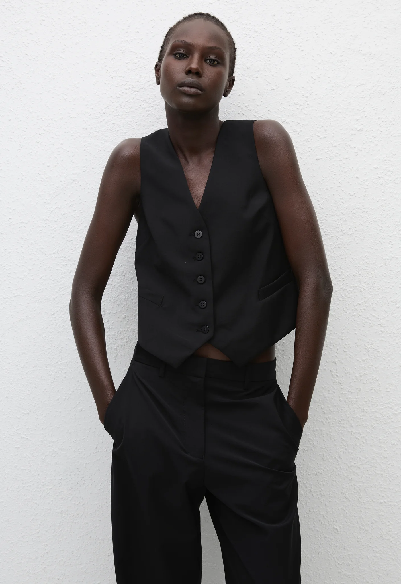 Tailored Waistcoat - Black - Image 2