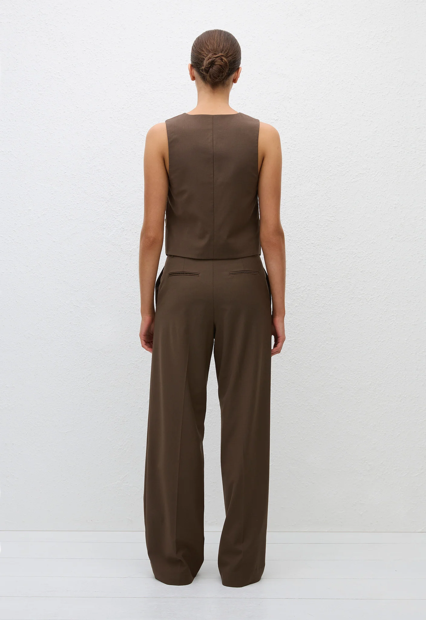 Tailored Waistcoat - Coffee - Image 4