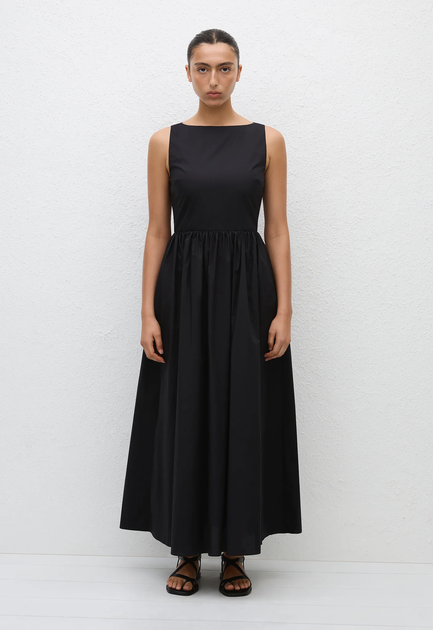 Tie Back Midi Dress - Black - Image 2
