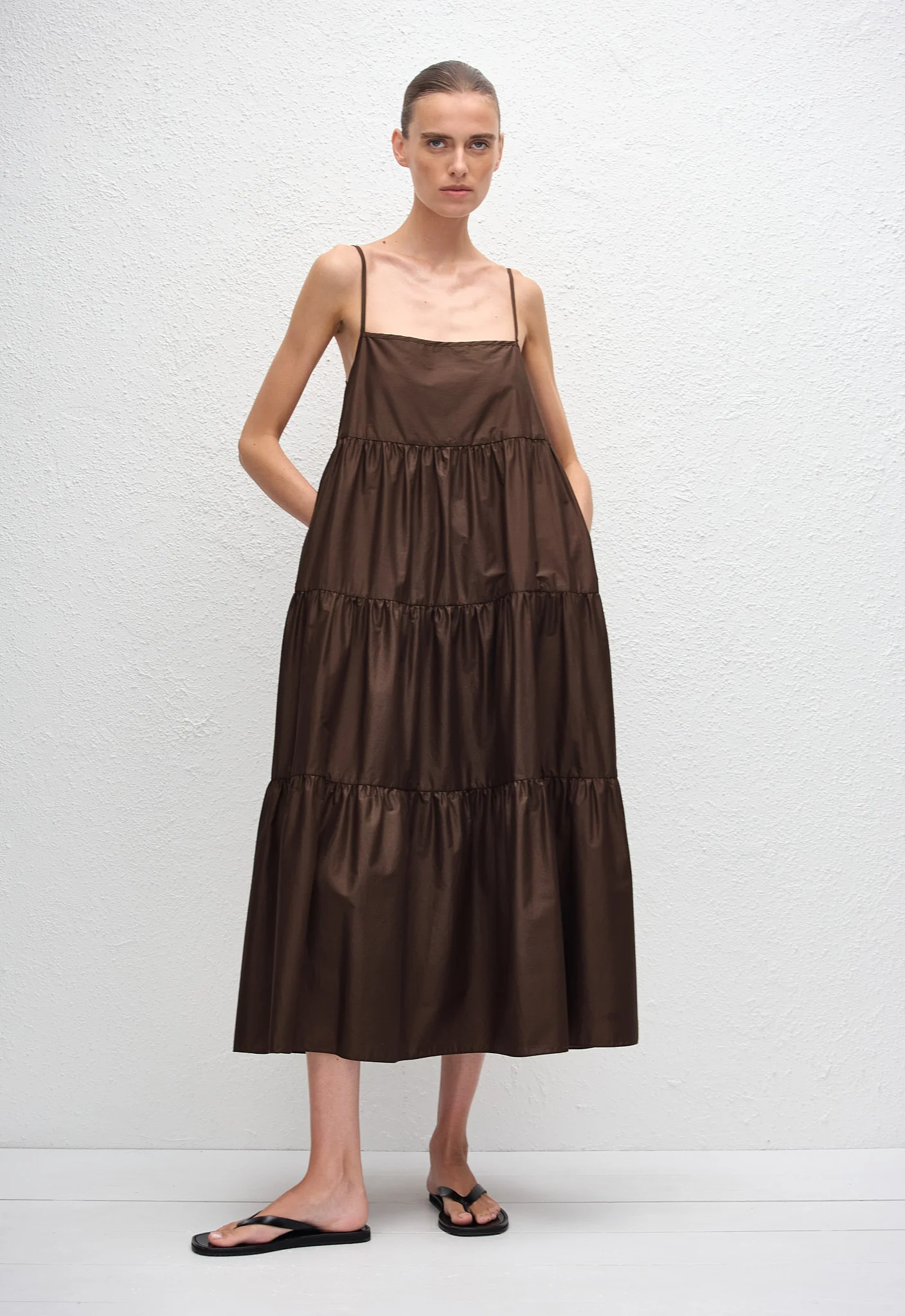 Tiered Sundress - Chocolate - Image 2