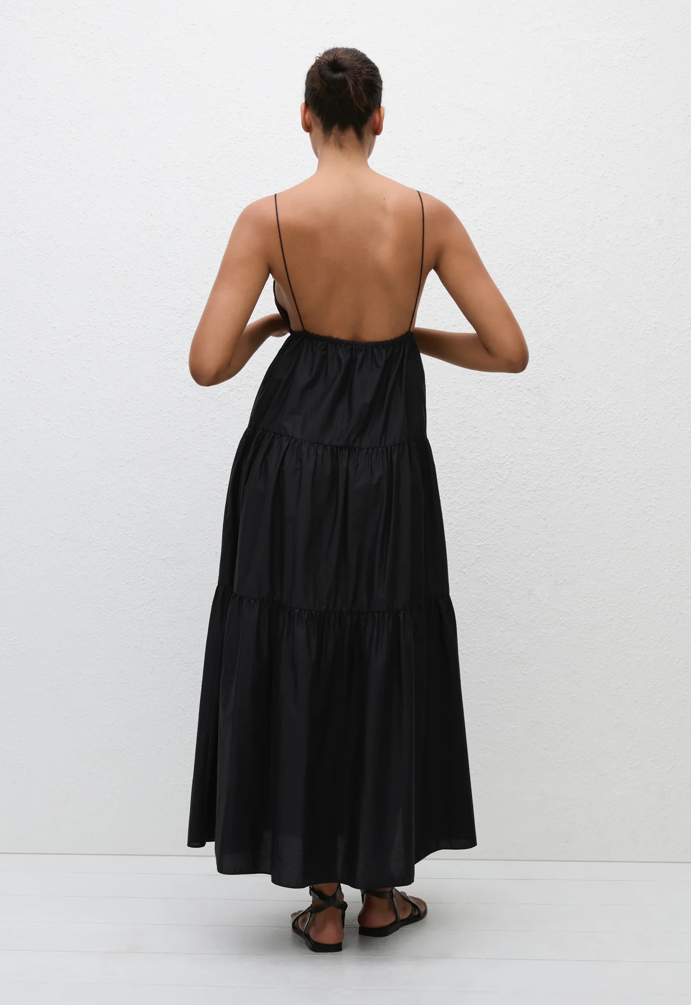 Triangle Tiered Sundress - Black - Image 4