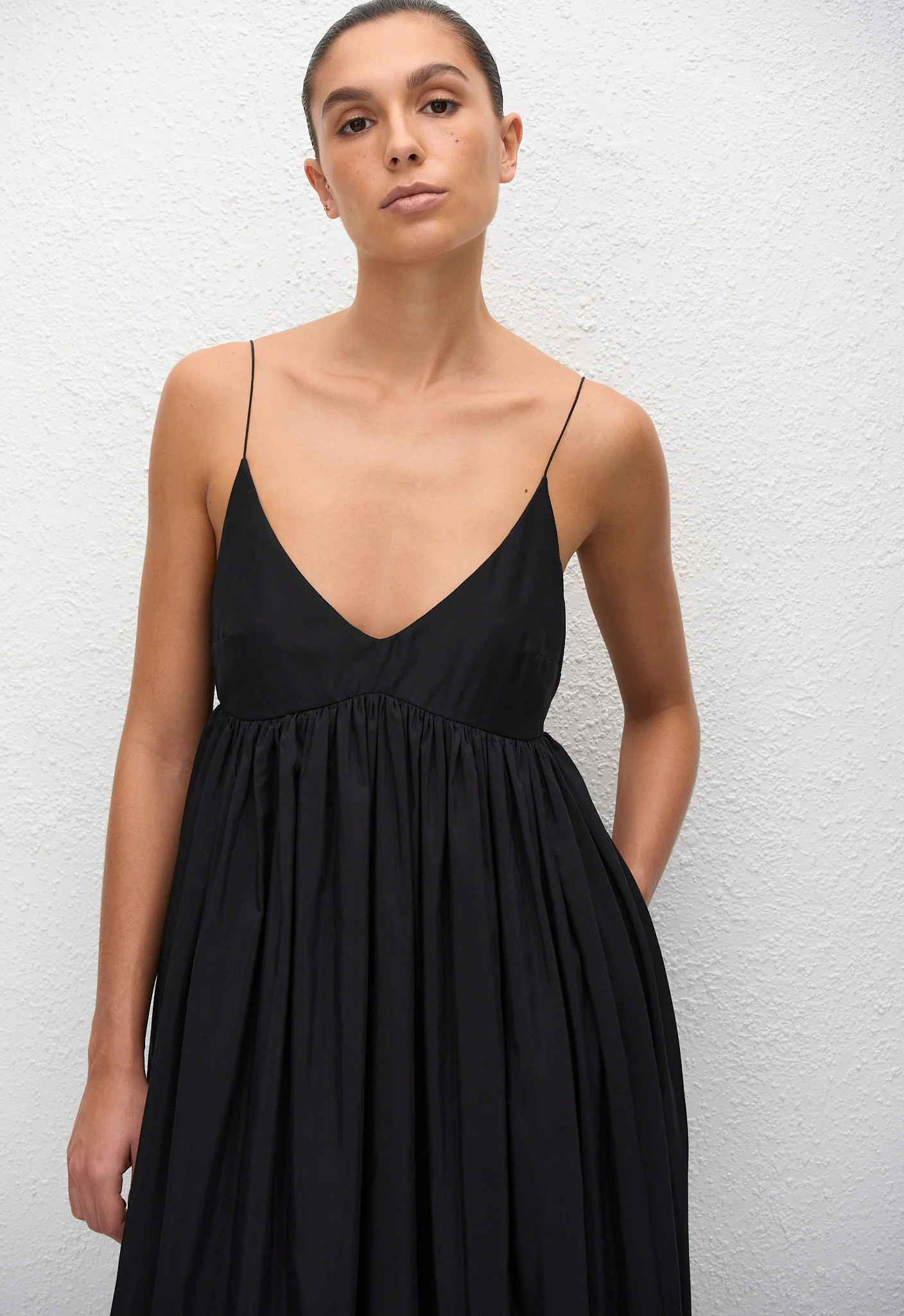 Voluminous Bralette Dress - Black - Image 2