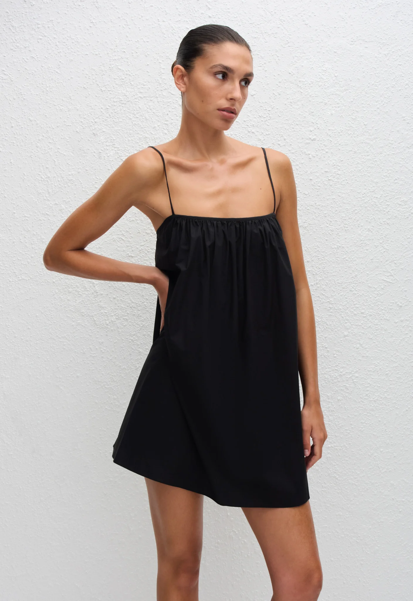 Voluminous Cami Mini Dress - Black - Image 2